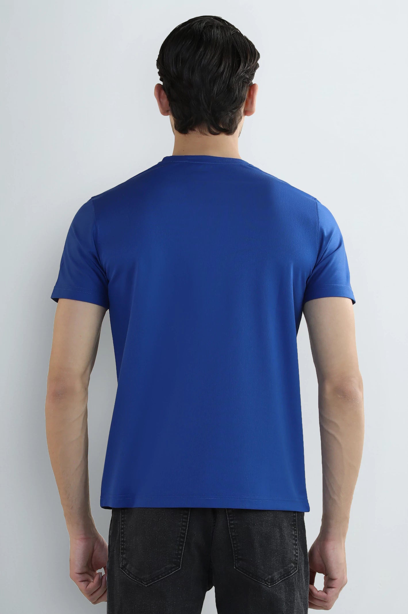 Royal Blue Crew Neck T-Shirt - Image 3