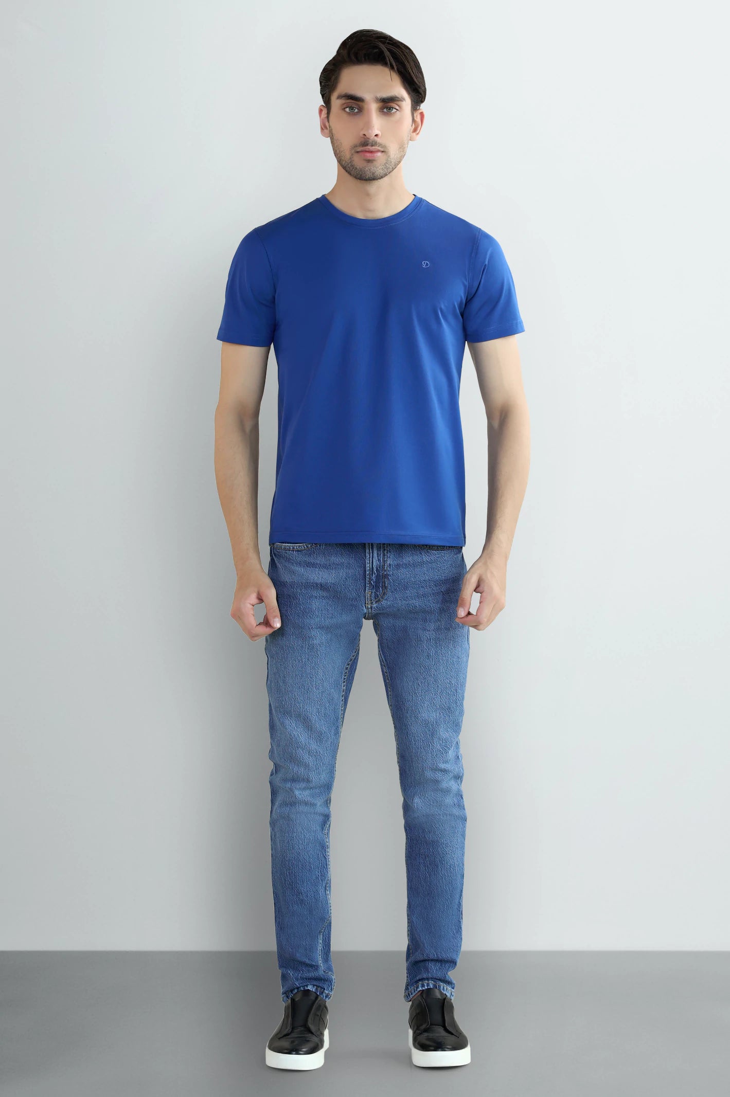 Royal Blue Crew Neck T-Shirt - Image 2