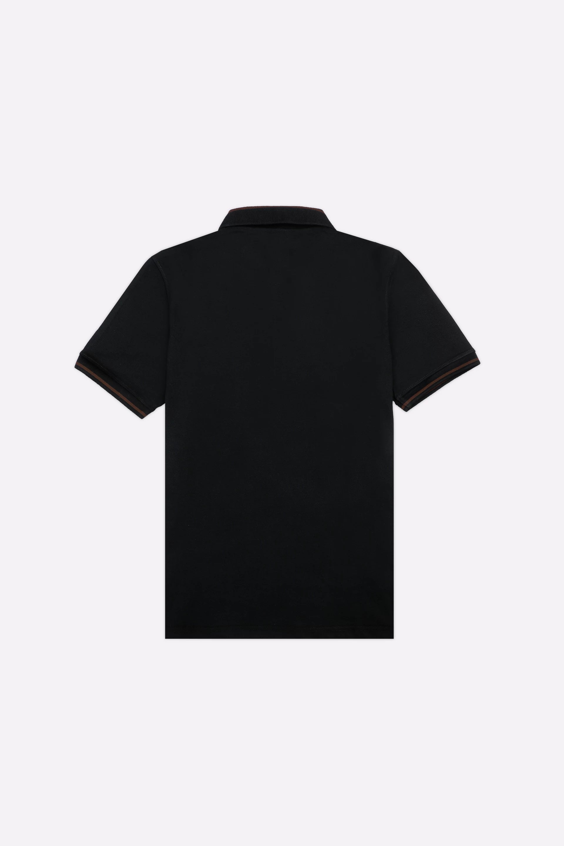 Black Solid Collar Lycra Polo - Image 3