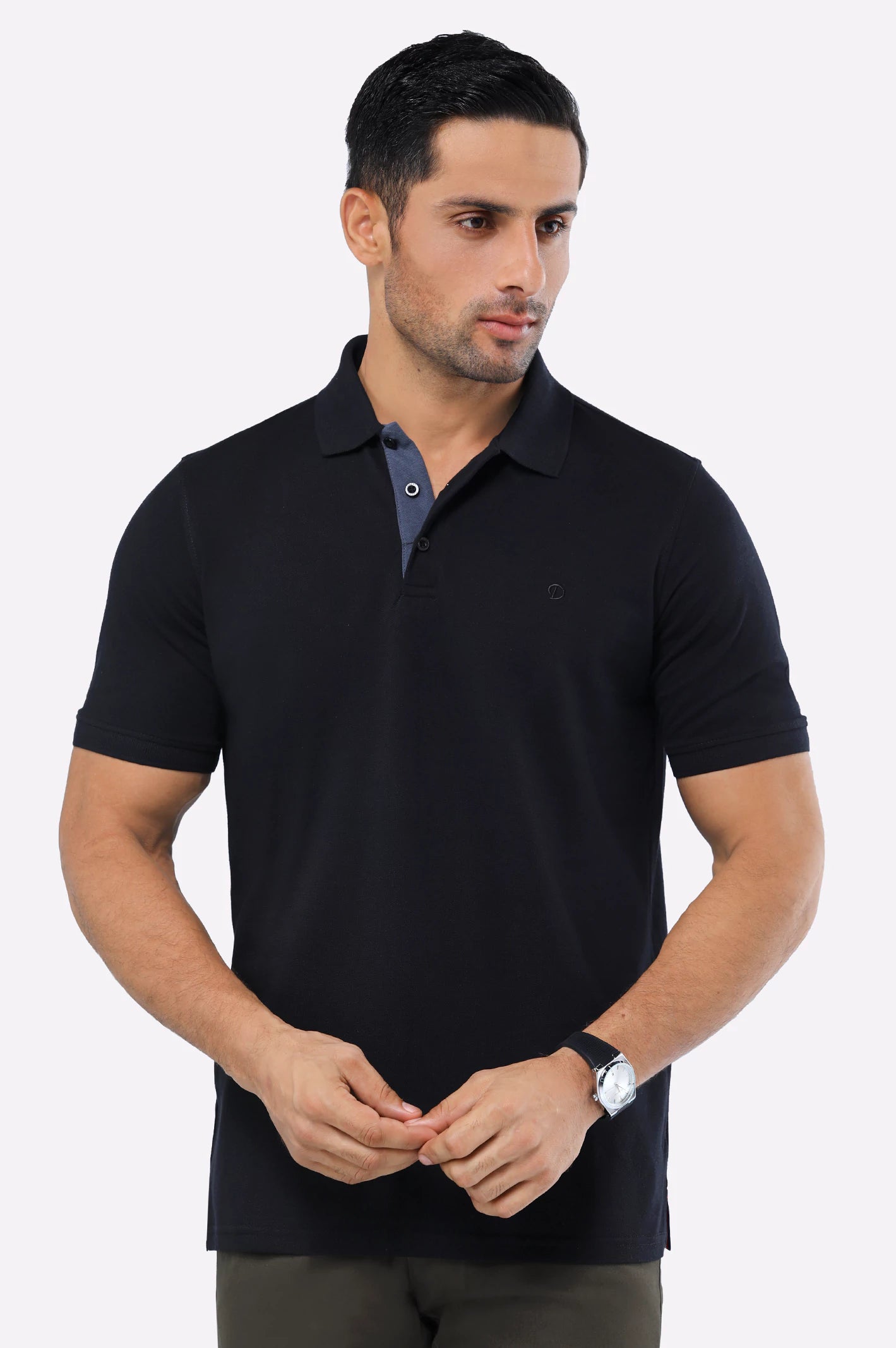 Black Tipping Collar Polo