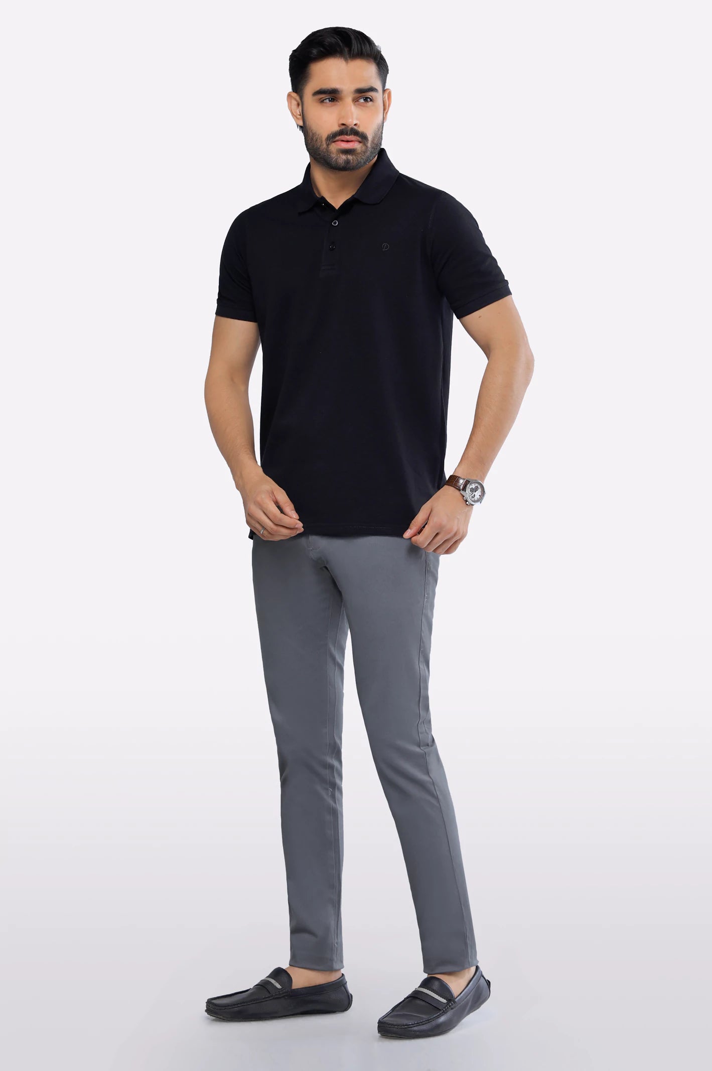 Black Tipping Collar Polo - Image 2