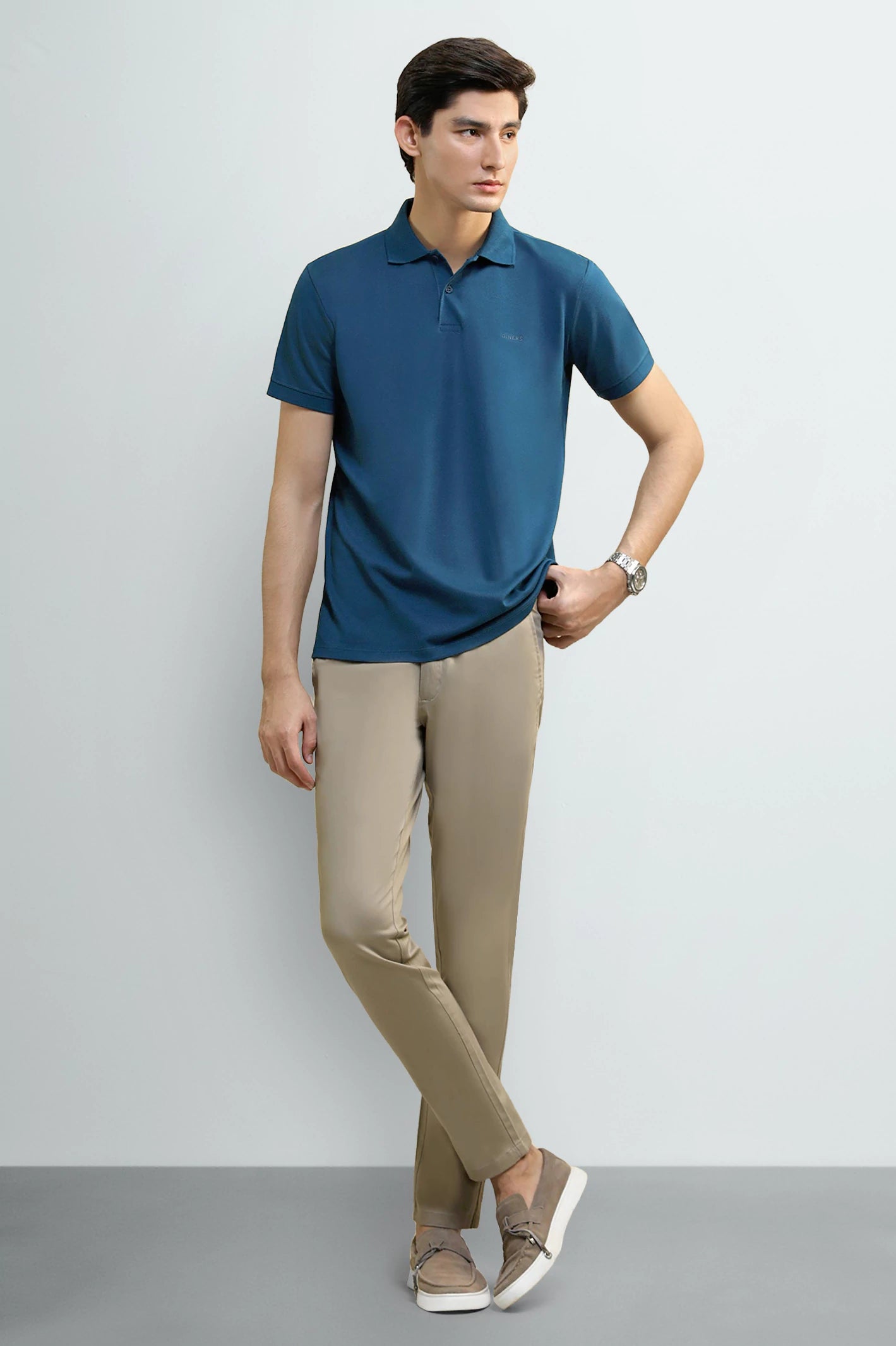 Sailor Blue Solid Collar Polo - Image 2