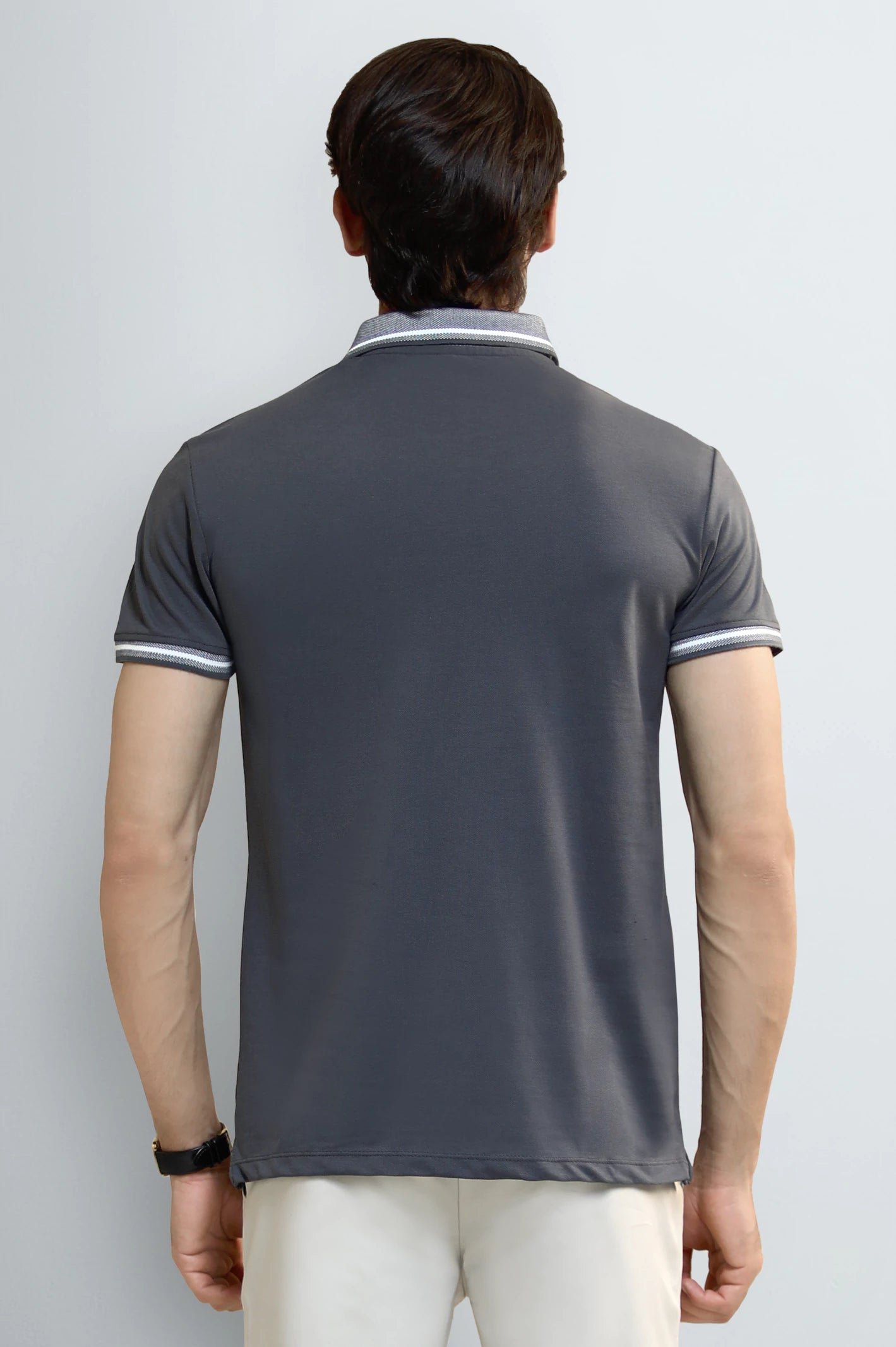 Charcoal Tipping Collar Polo - Image 3