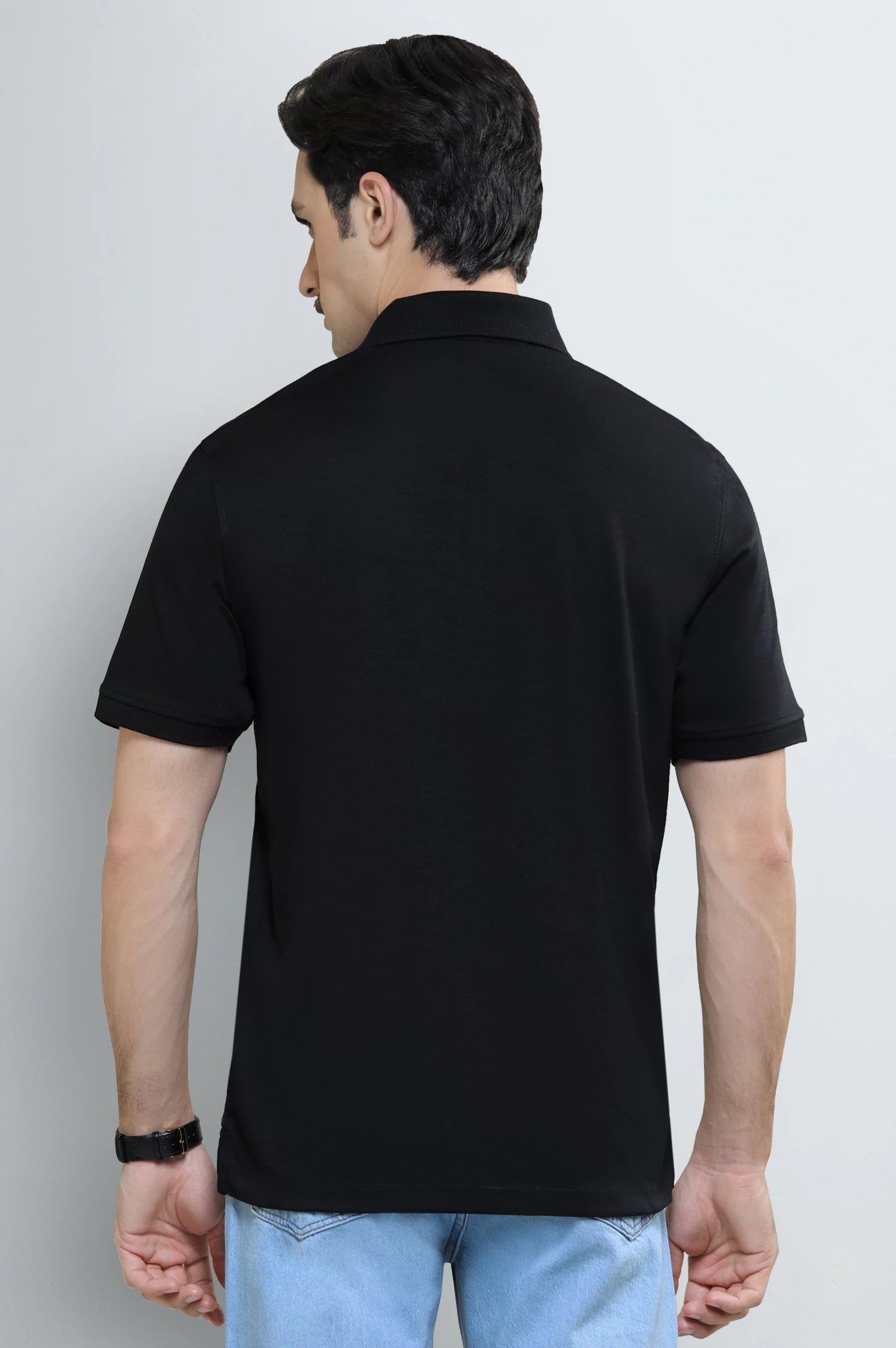 Black Tipping Collar Polo - Image 3