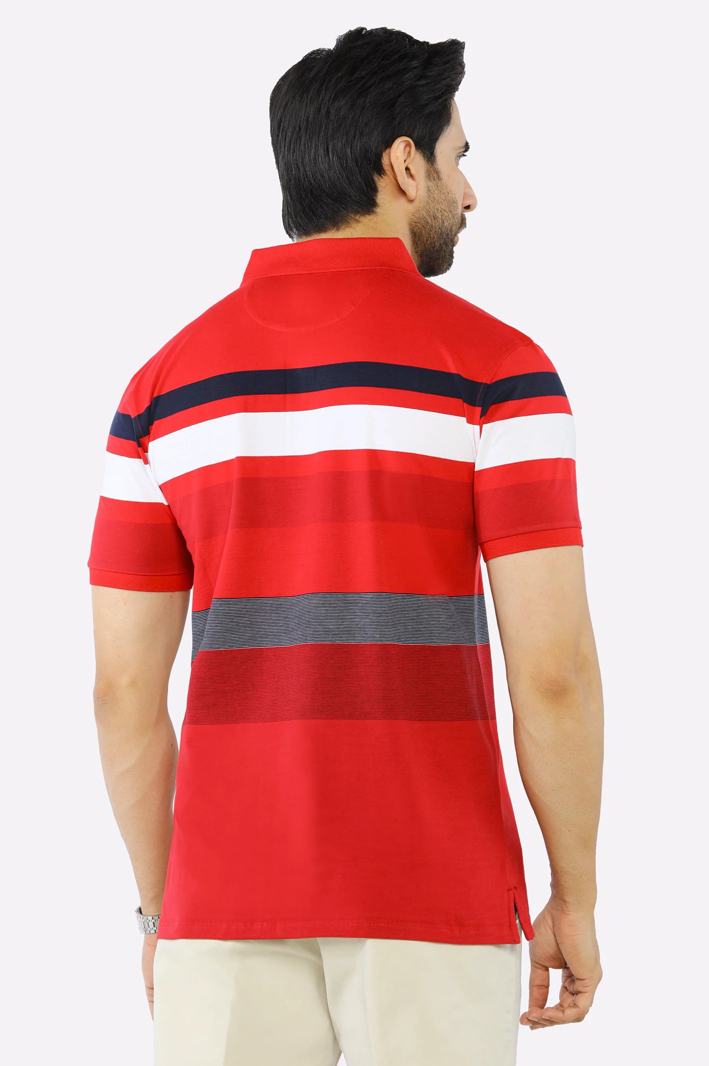 Red Yarn Dyed Polo - Image 2