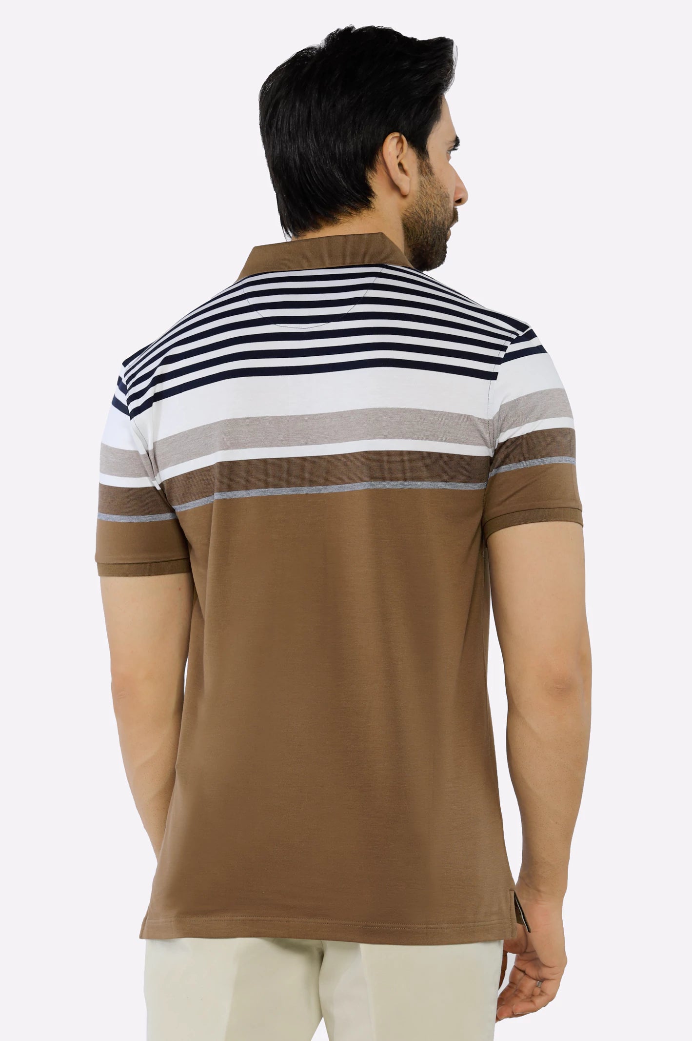 Brown Yarn Dyed Polo - Image 2