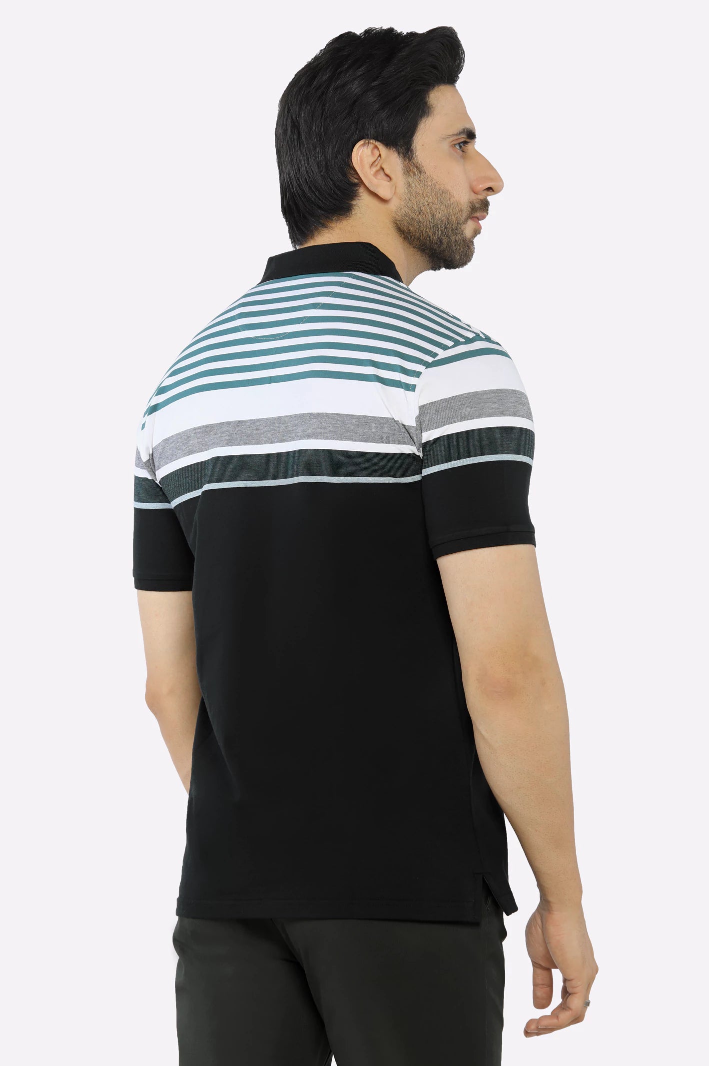 Green Yarn Dyed Polo - Image 2