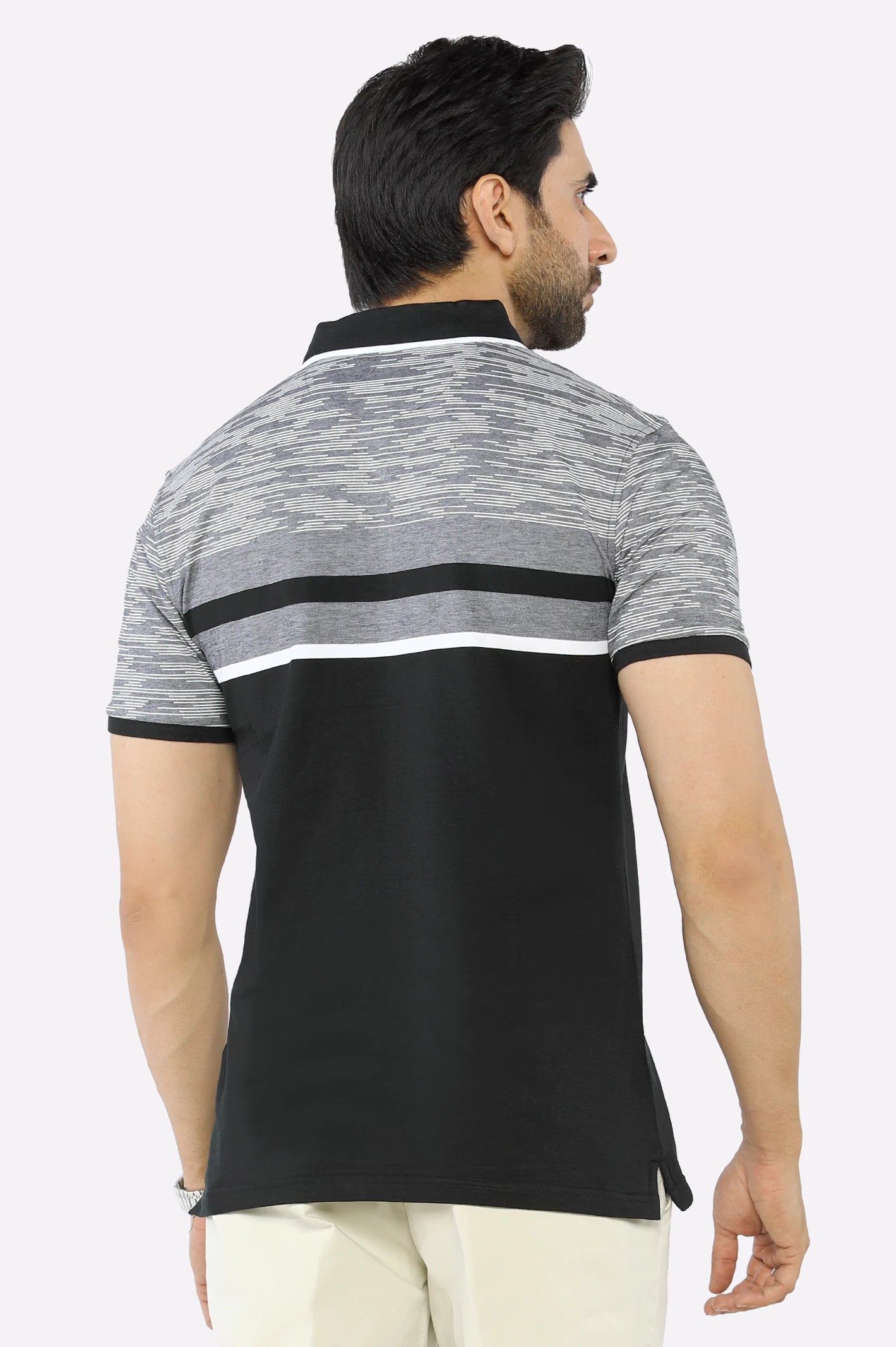 Black Yarn Dyed Polo - Image 2