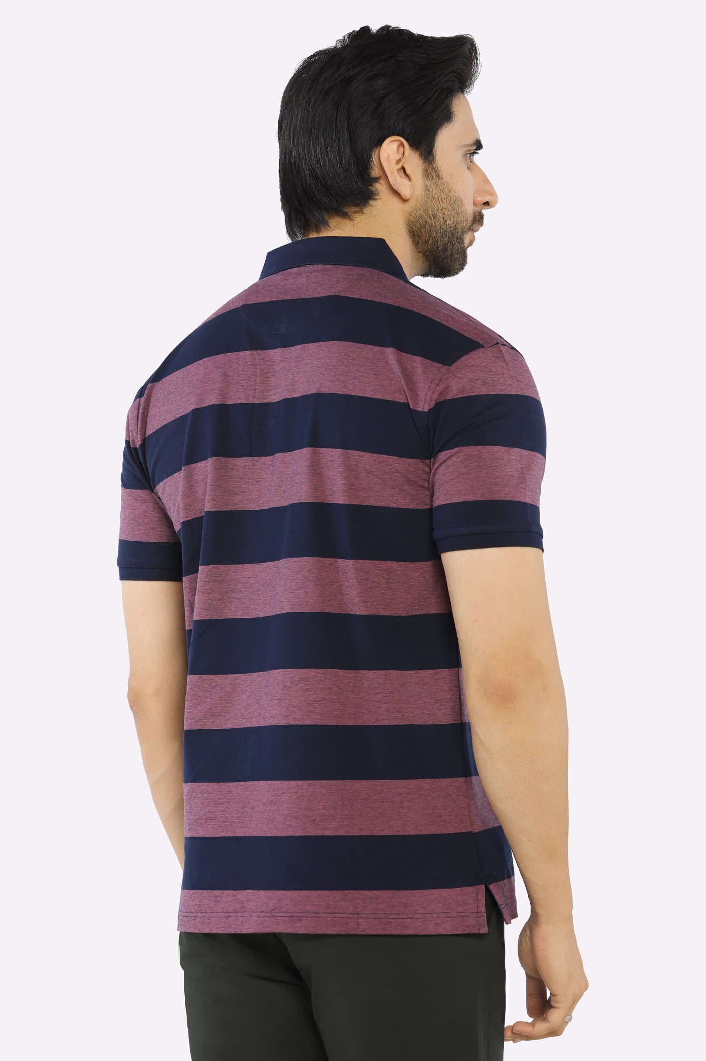 Purple Yarn Dyed Polo - Image 2