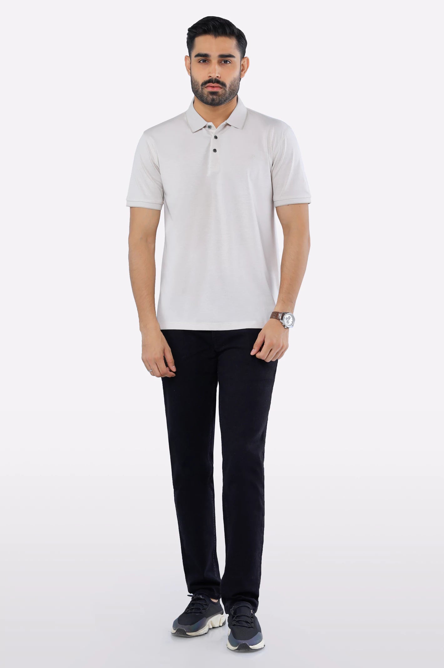 Beige Dry Fit Polo - Image 2