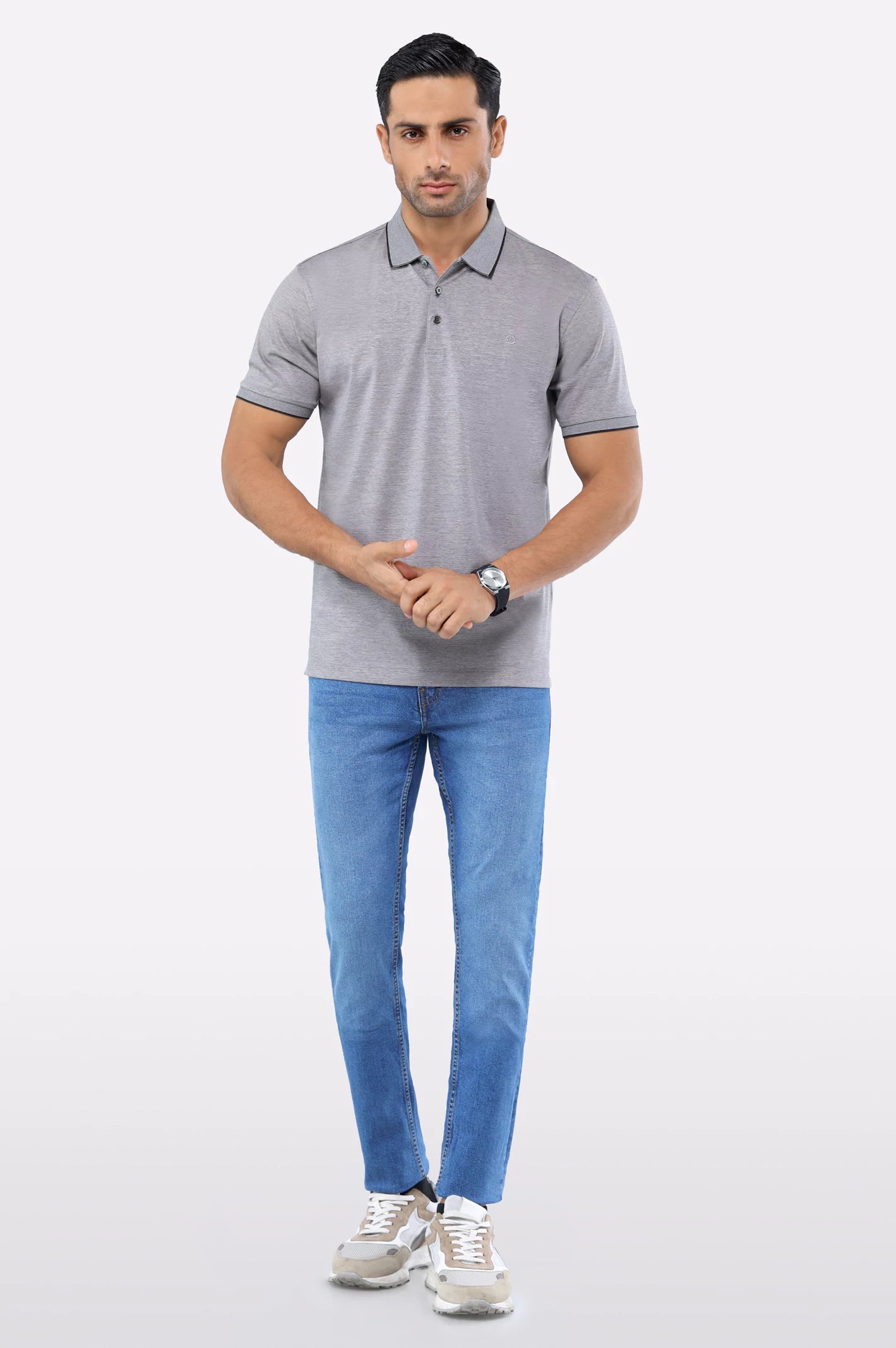 Dark Grey Dry Fit Polo - Image 2