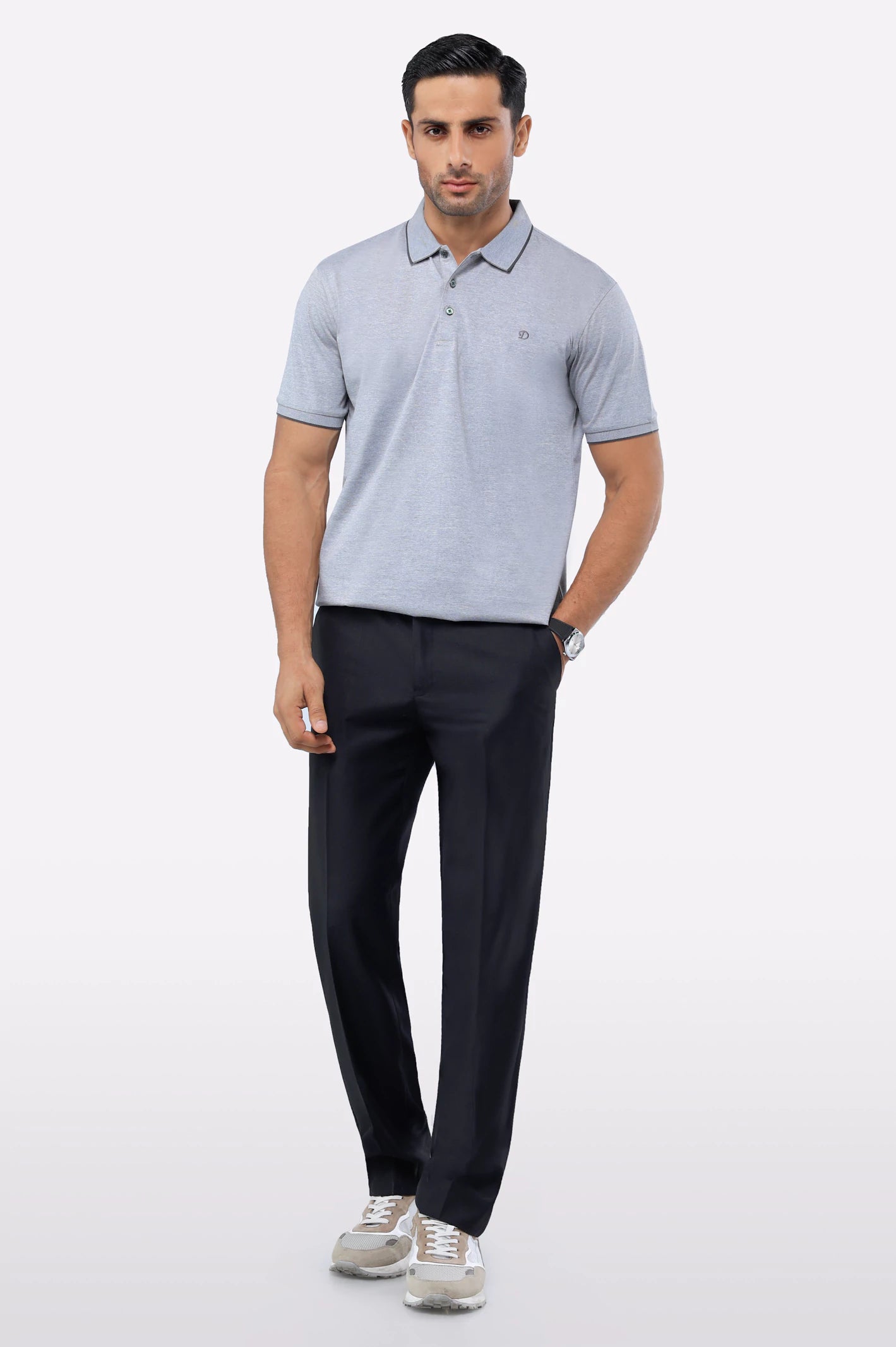 Light Grey Dry Fit Polo - Image 2