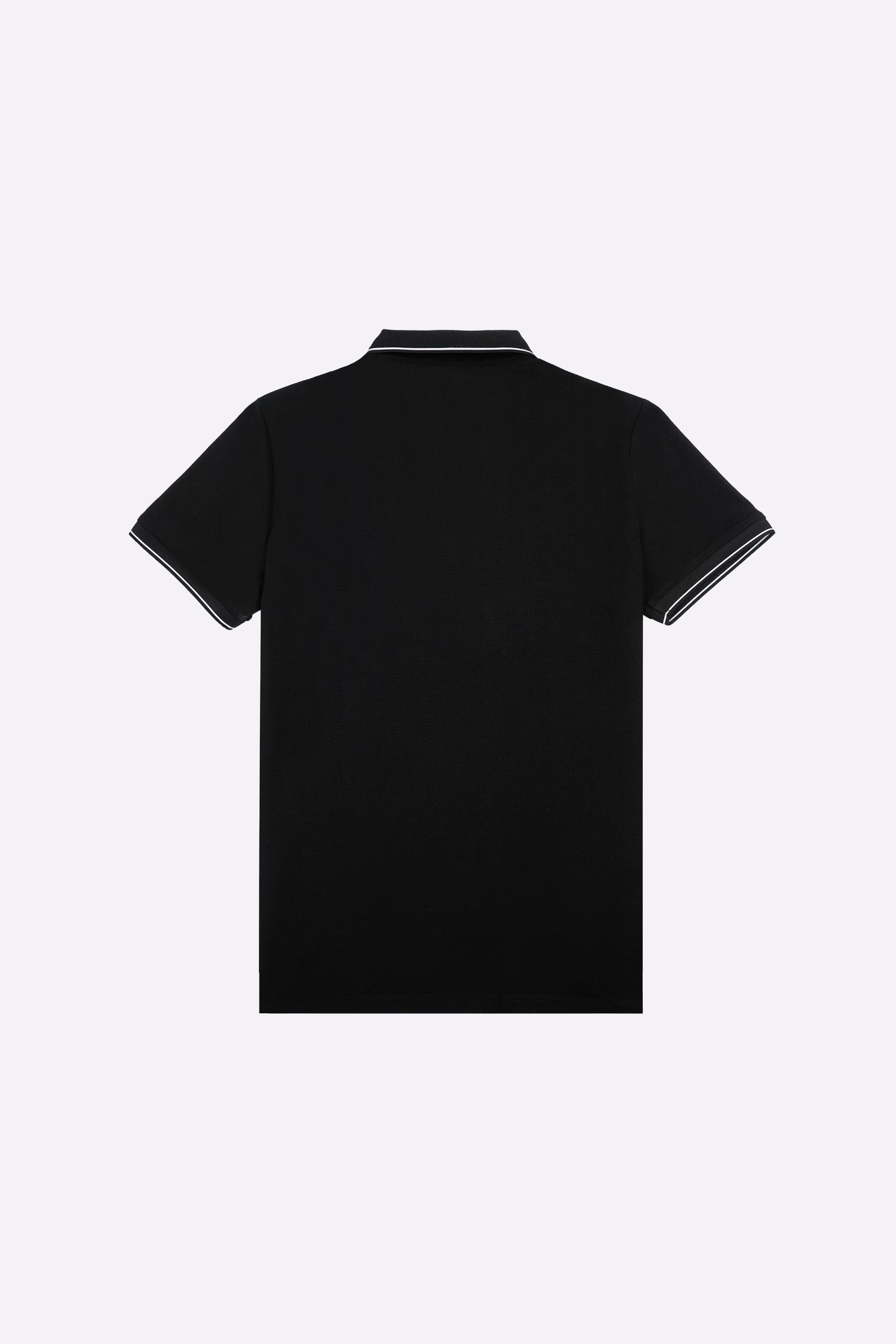 Black Basic Mercerized Polo - Image 6