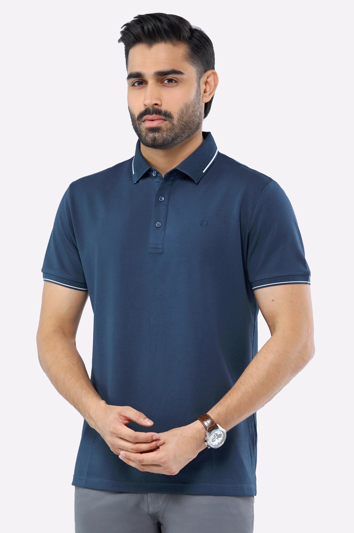 Dark Green Basic Mercerized Polo