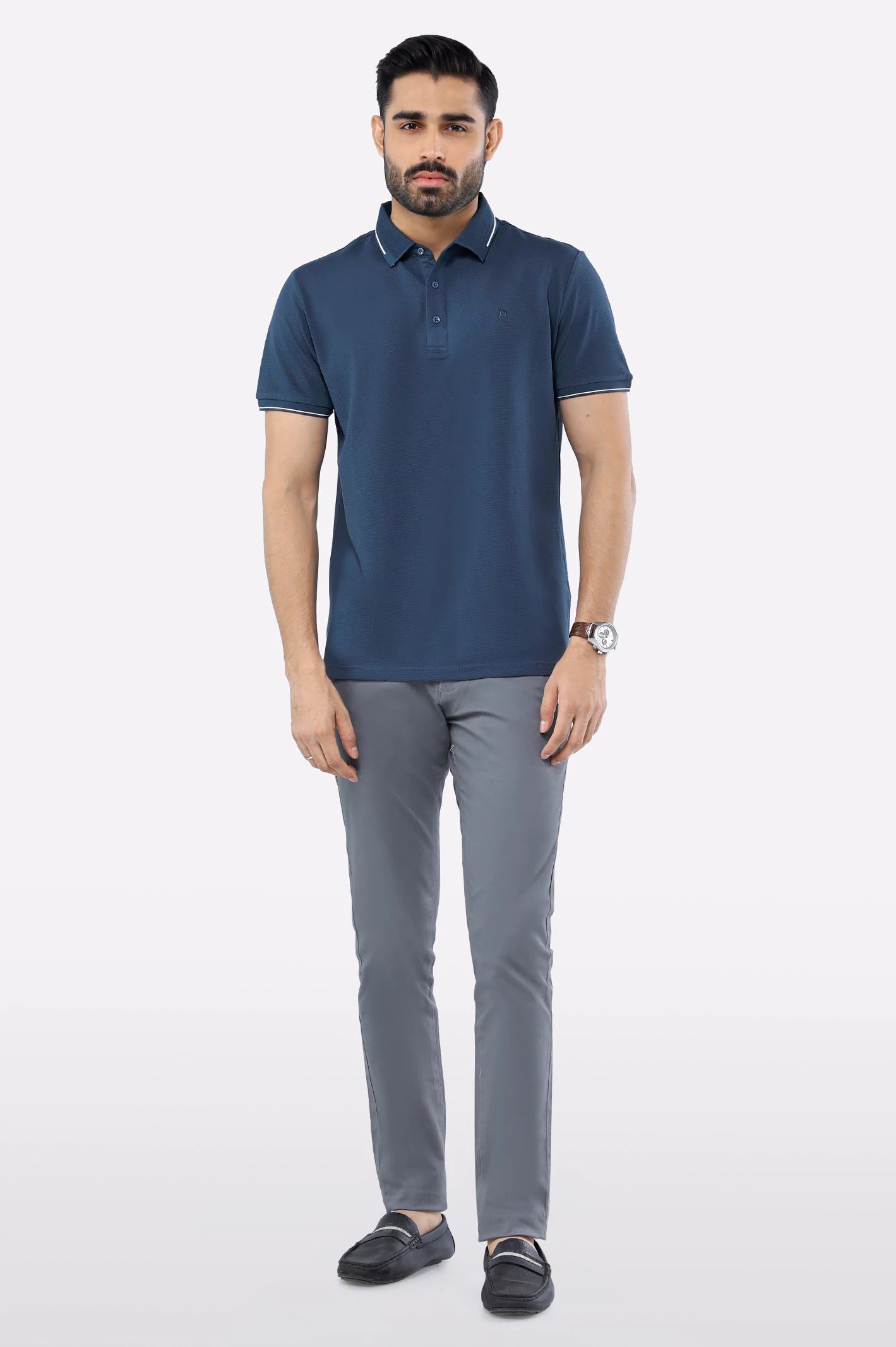 Dark Green Basic Mercerized Polo - Image 2