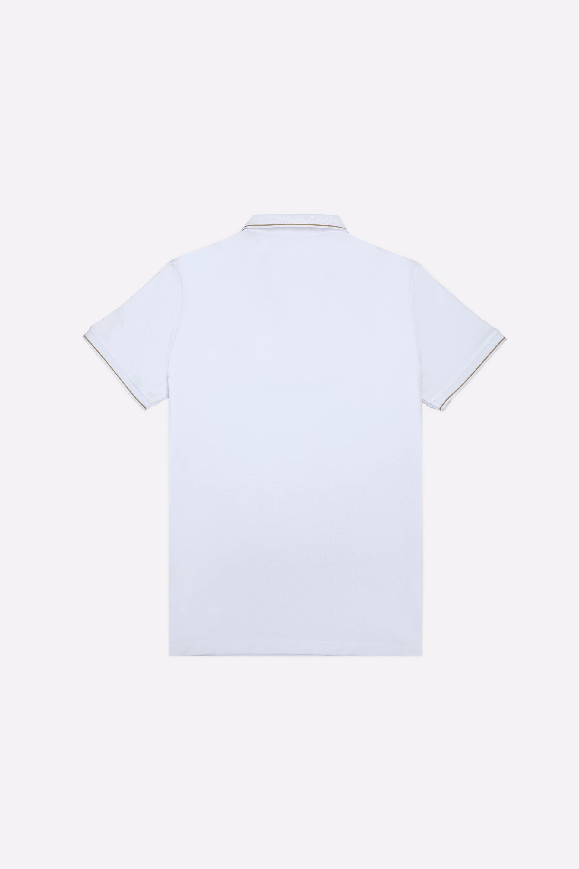 White Basic Mercerized Polo - Image 6