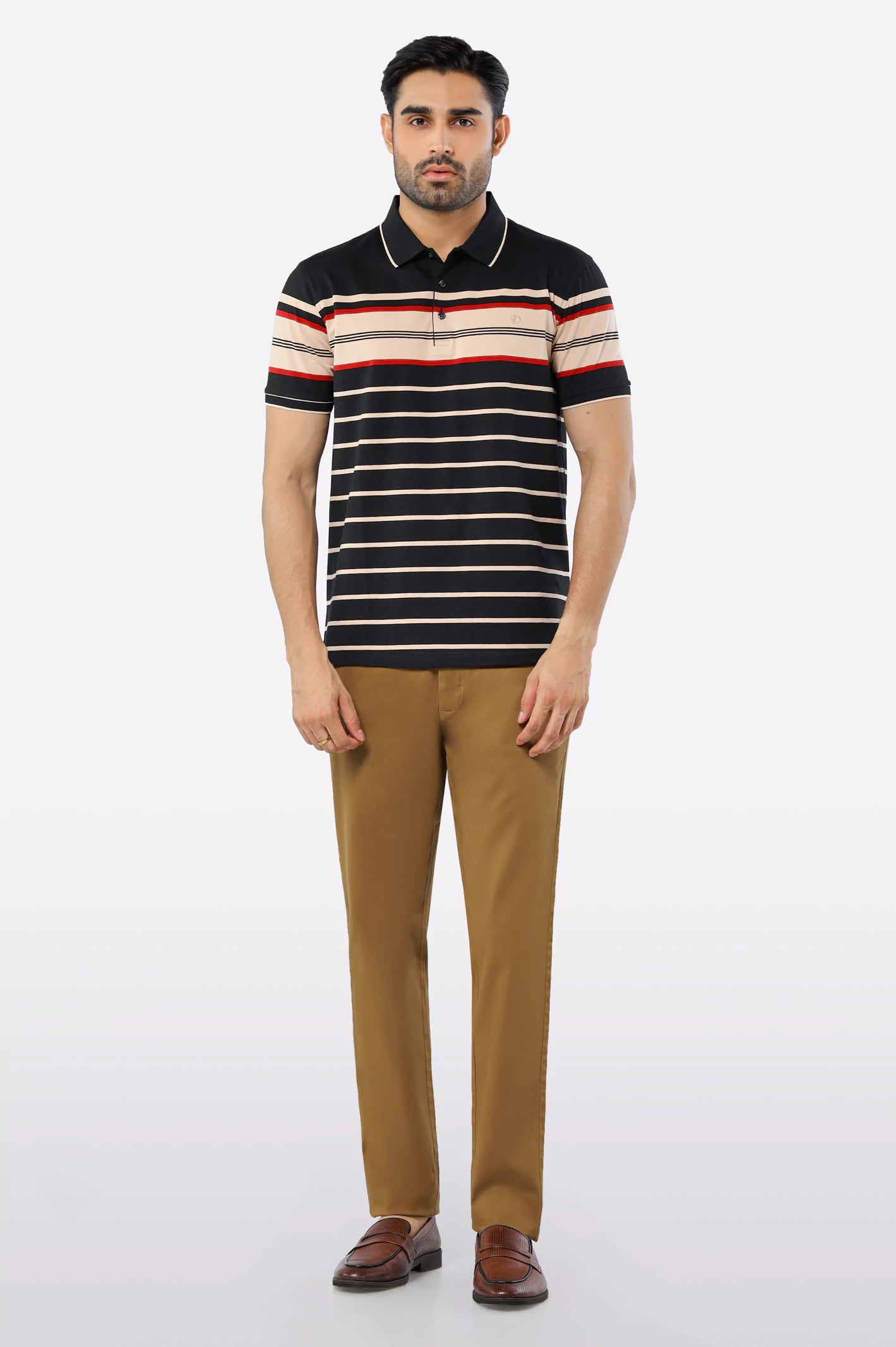 Black Yarn Dyed Polo - Image 2