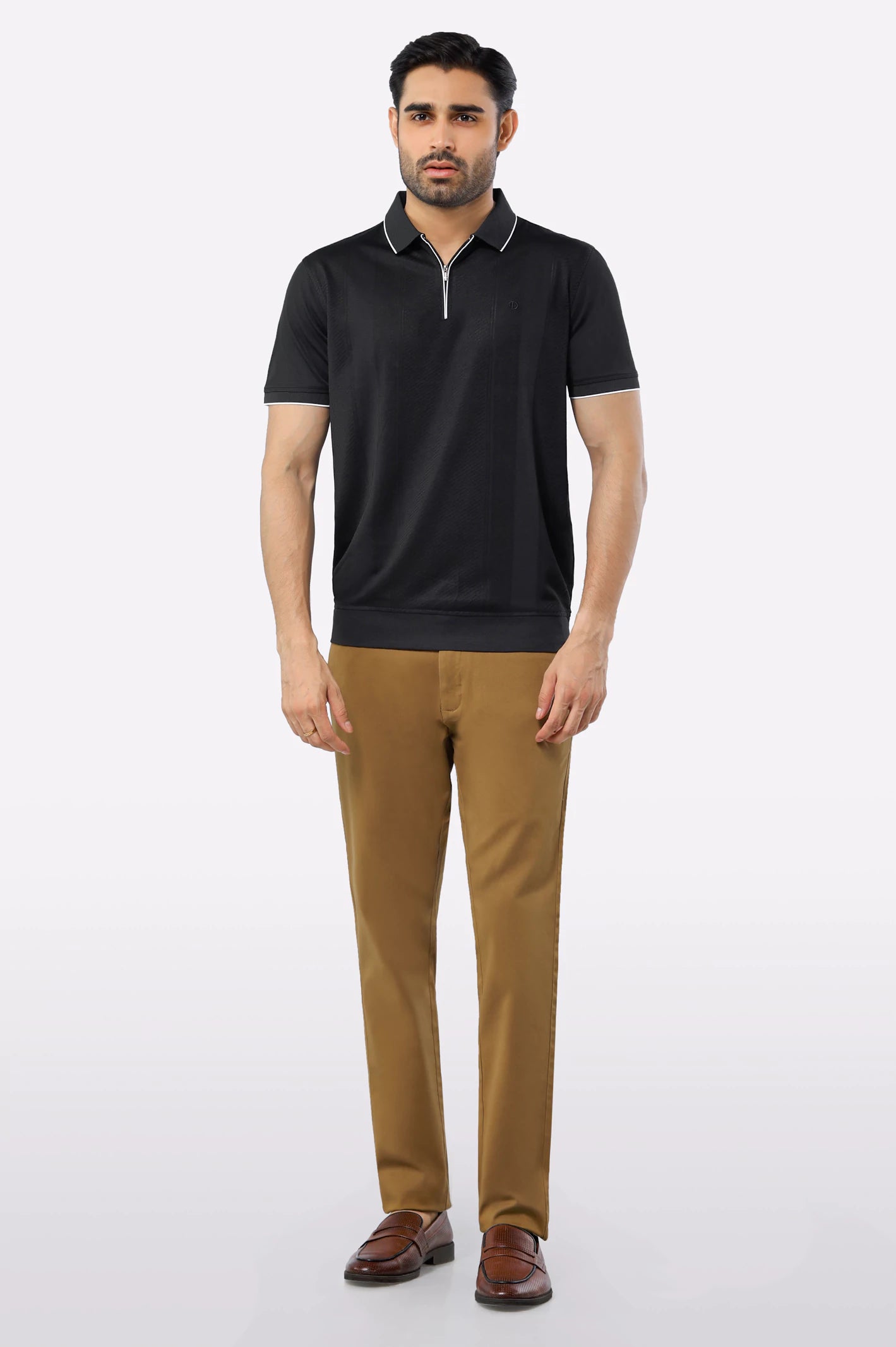 Black Mercerized Polo - Image 2