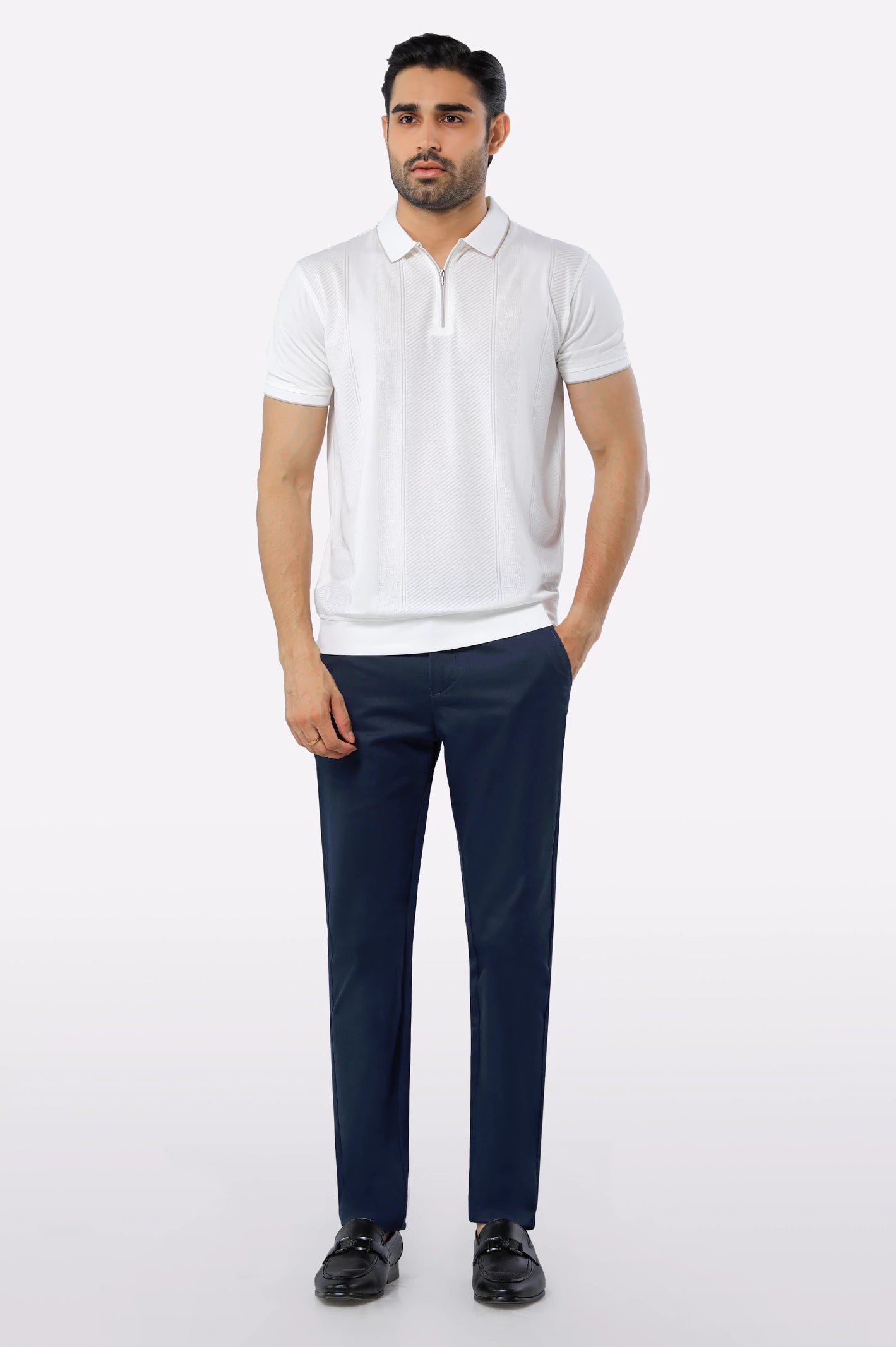 White Mercerized Polo - Image 2