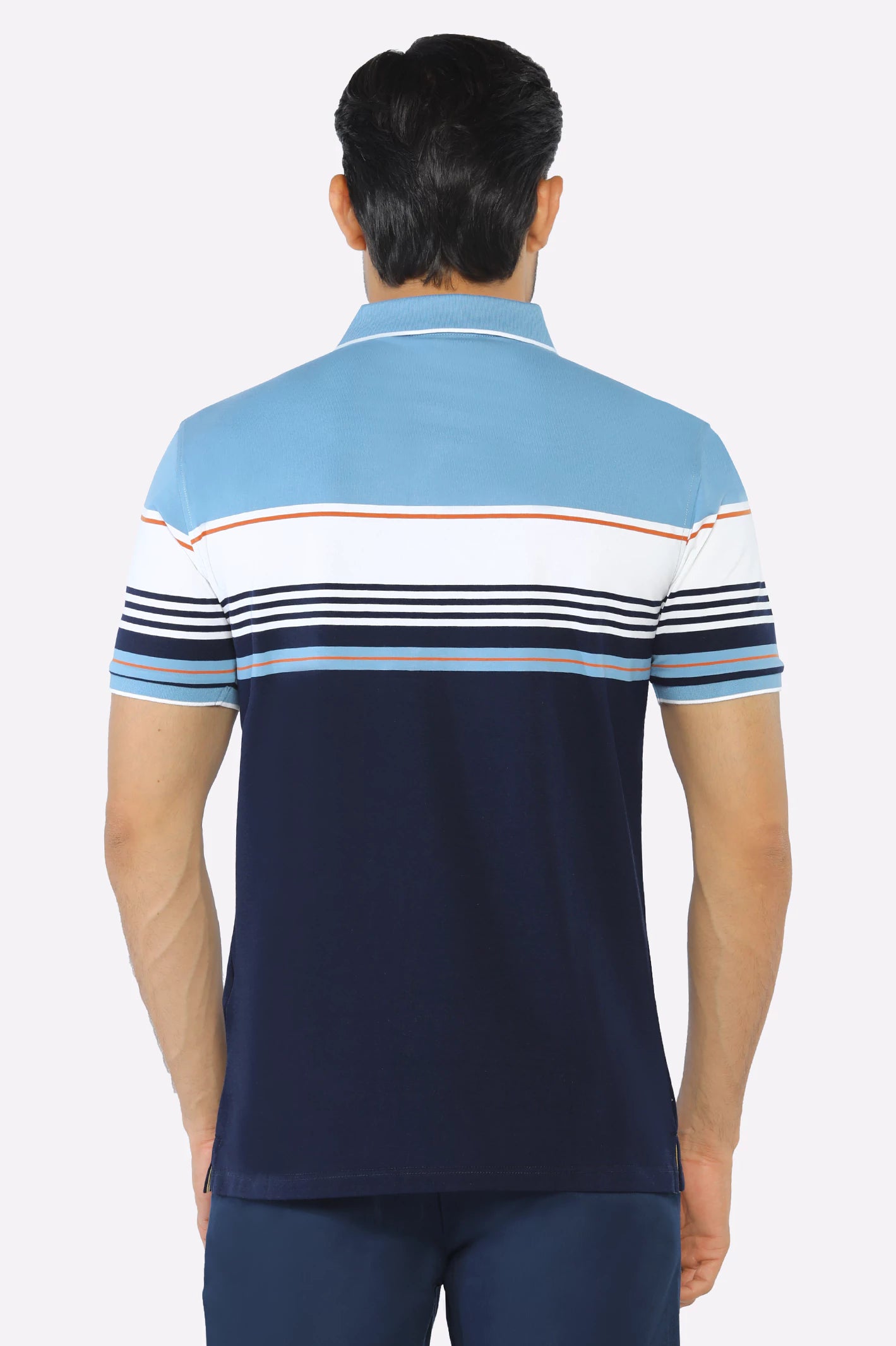 Blue Yarn Dyed Polo - Image 3
