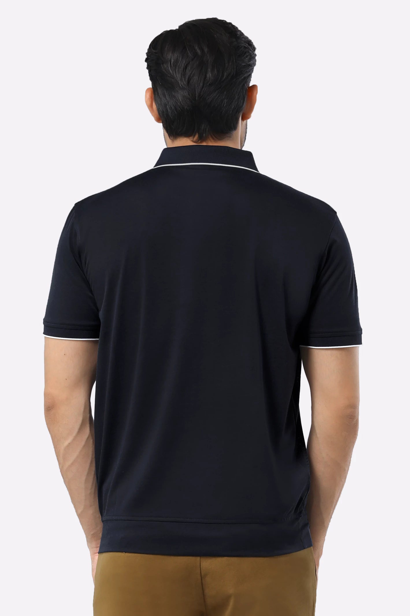Black Mercerized Polo - Image 3