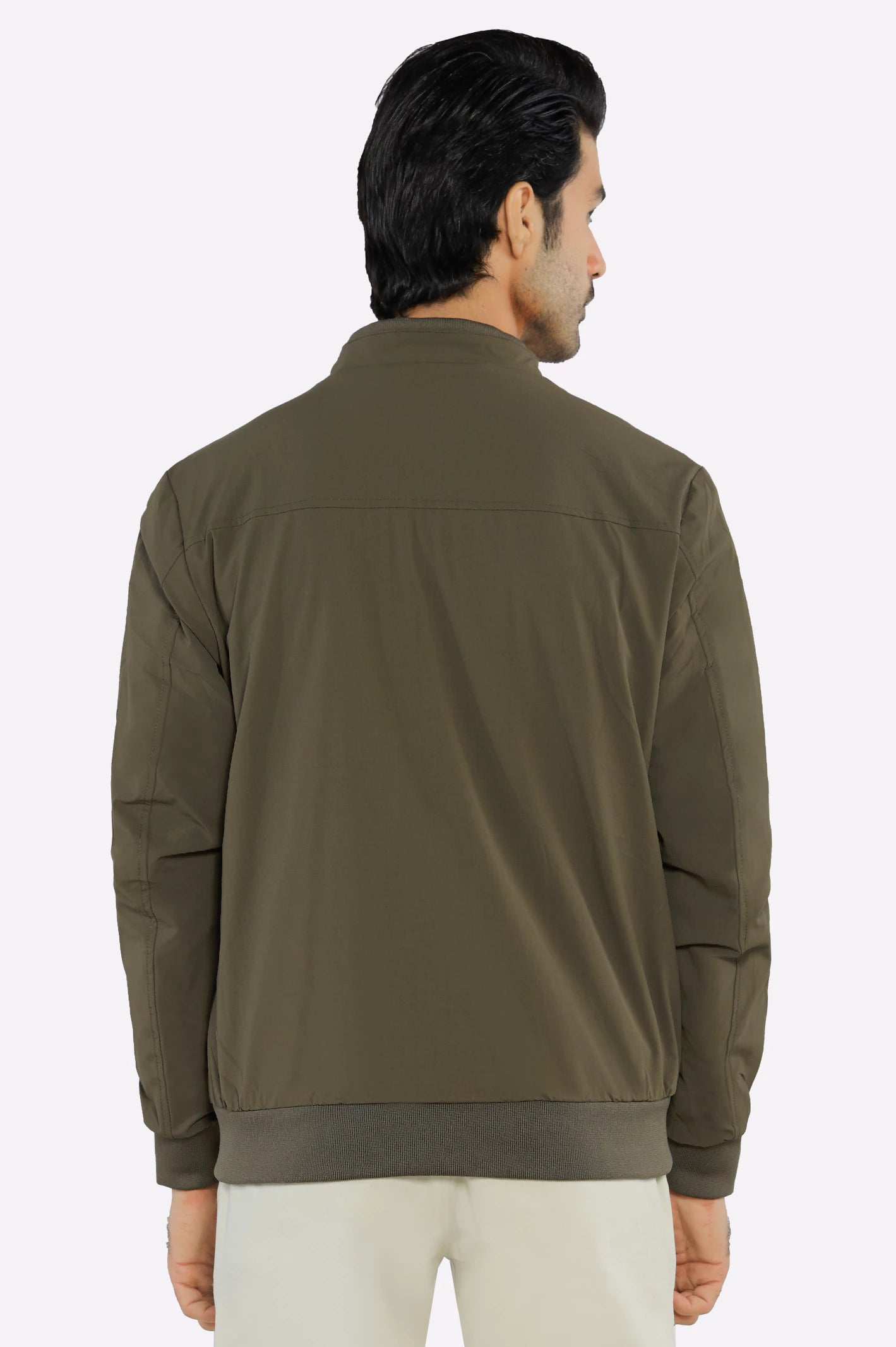 Men's Lightweight Stretchable Olive Jacket - Image 4