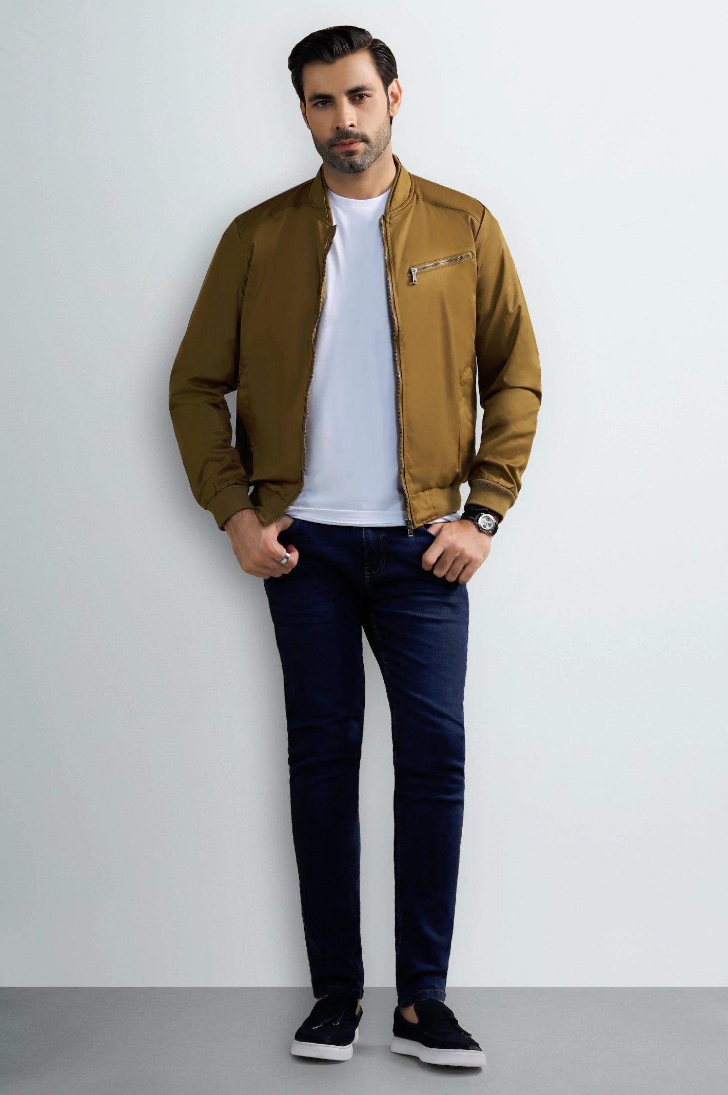 Khaki Men's Jacket - Image 2
