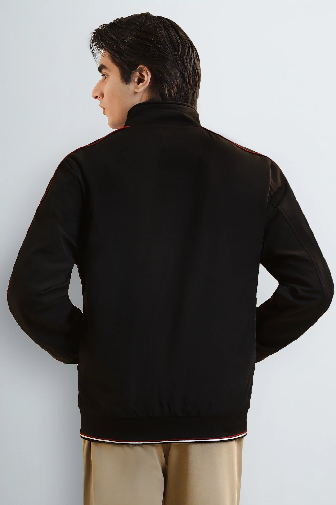 Men's Black Casual Zip-Up Jacket - Image 4