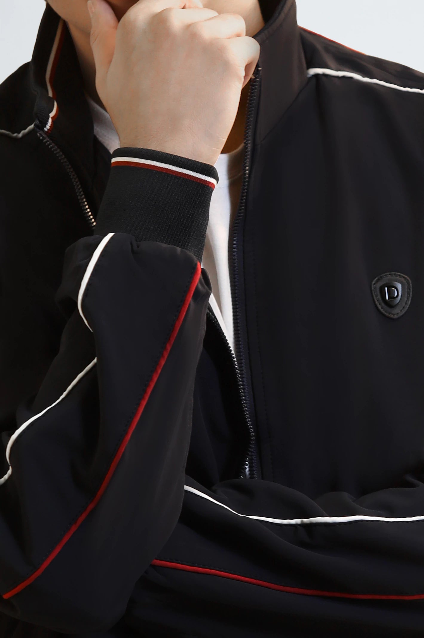 Men's Navy Casual Zip-Up Jacket - Image 3