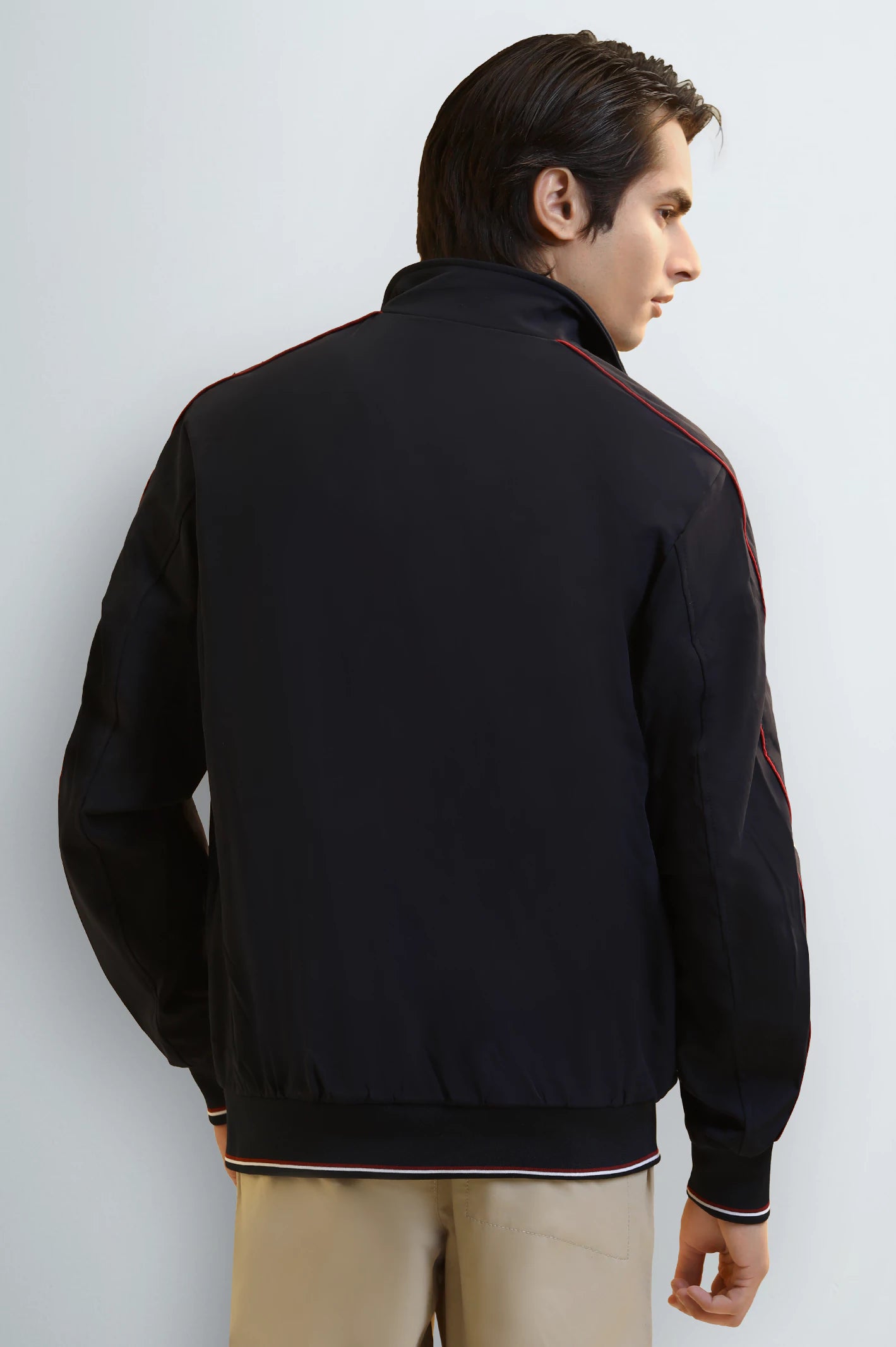 Men's Navy Casual Zip-Up Jacket - Image 4