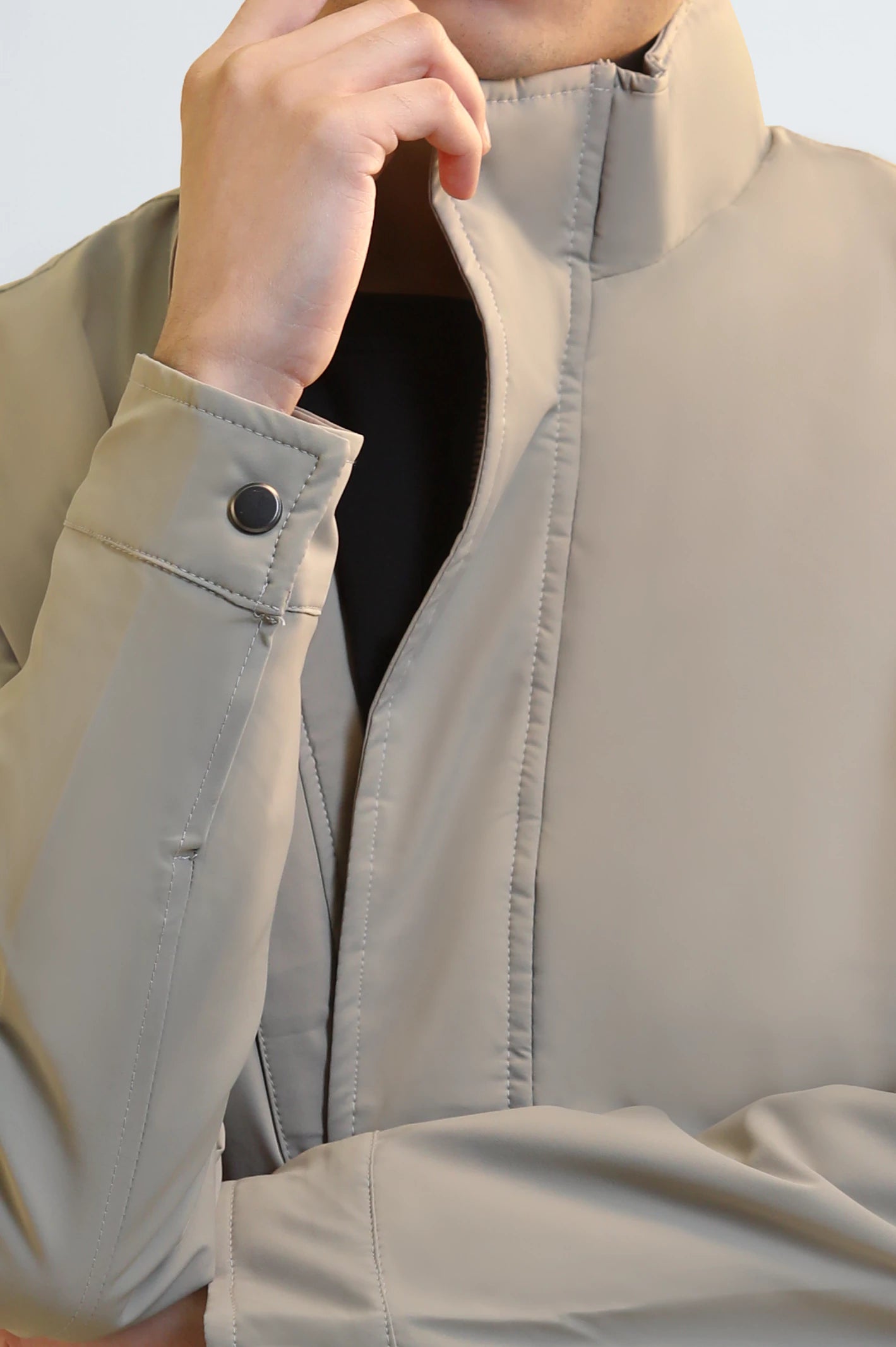 Men's Khaki Parka Jacket - Image 3