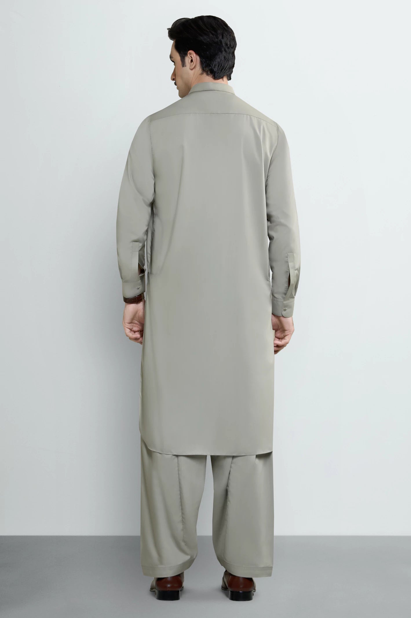 Beige Wash & Wear Shalwar Kameez - Image 4