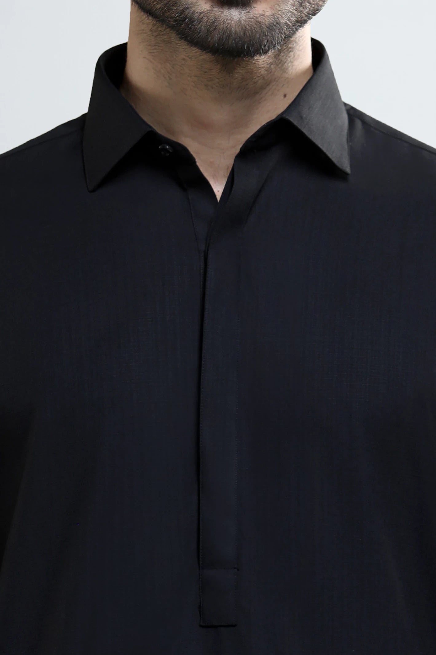 Black Wash & Wear Shalwar Kameez - Image 3