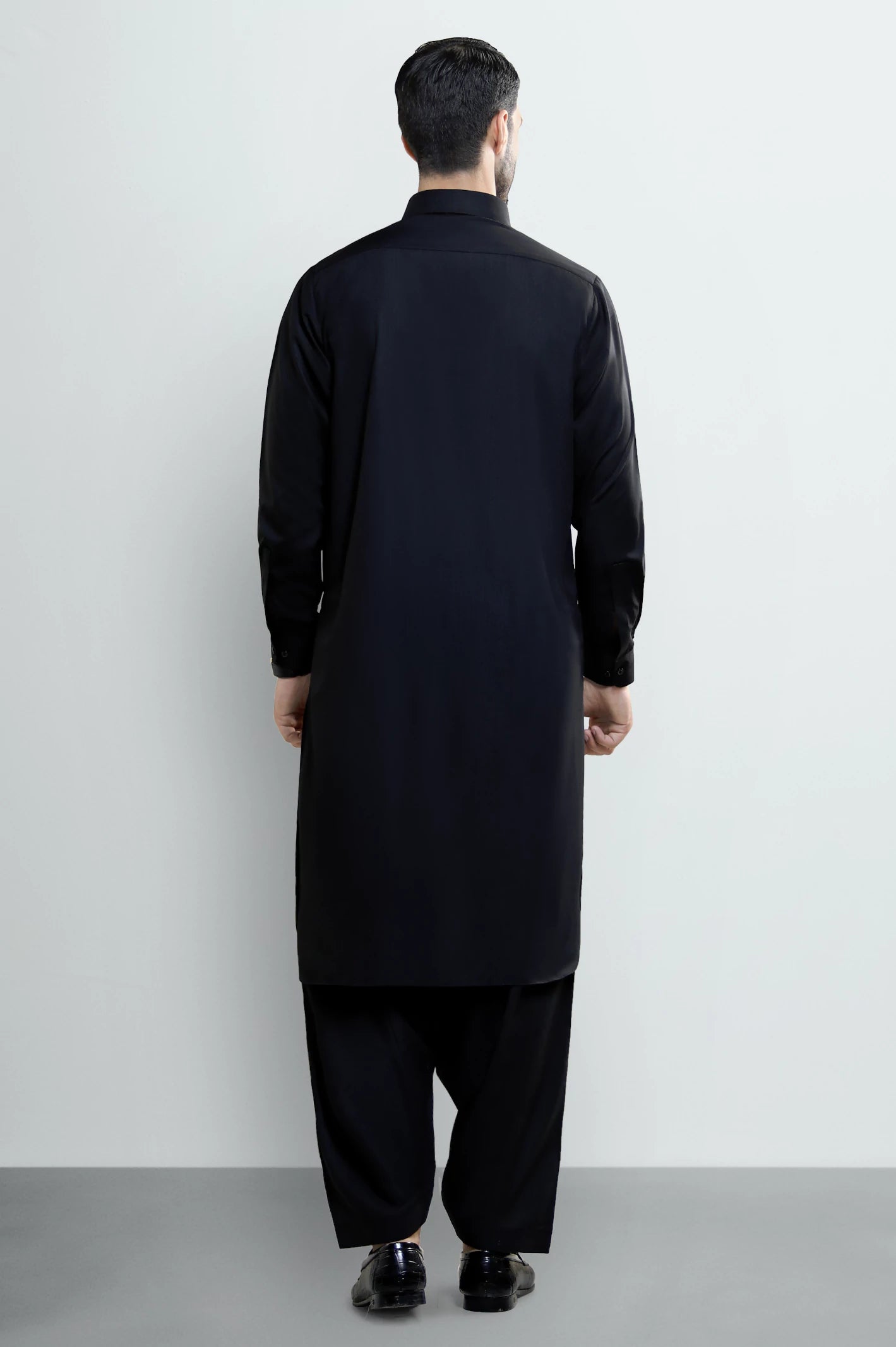 Black Wash & Wear Shalwar Kameez - Image 4