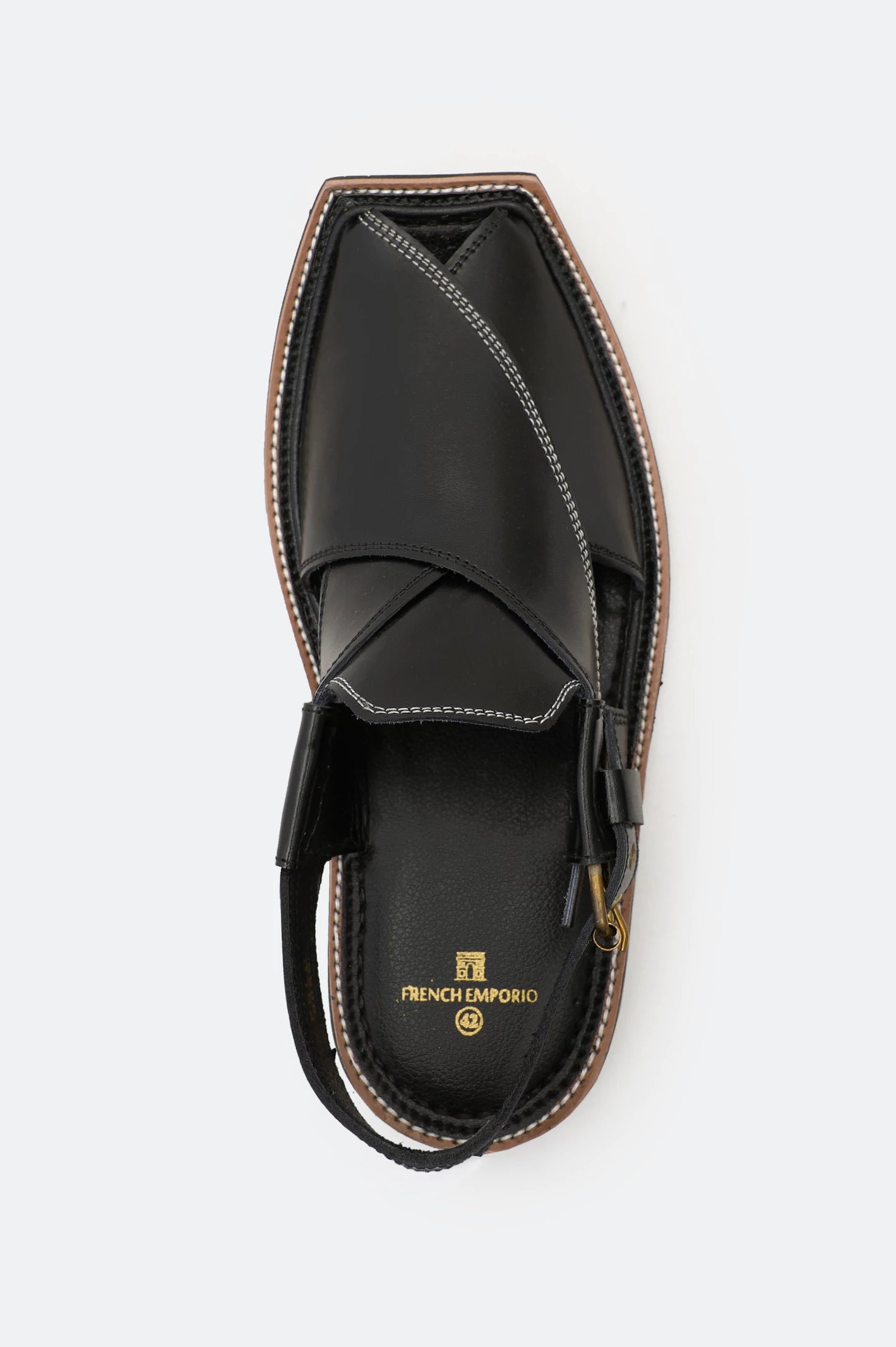Black Casual Peshawari Sandal - Image 3