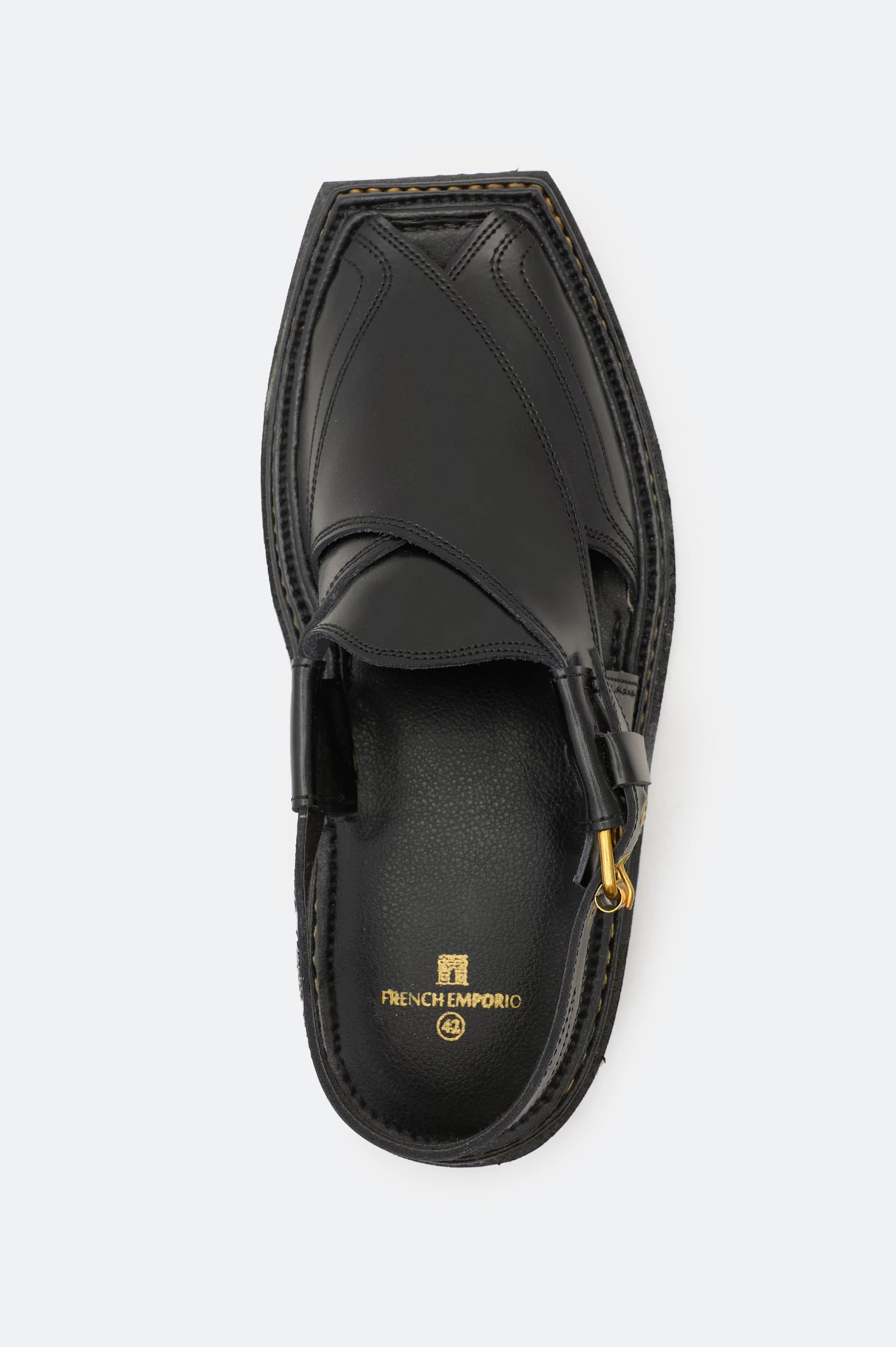 Black Casual Peshawari Sandal - Image 3