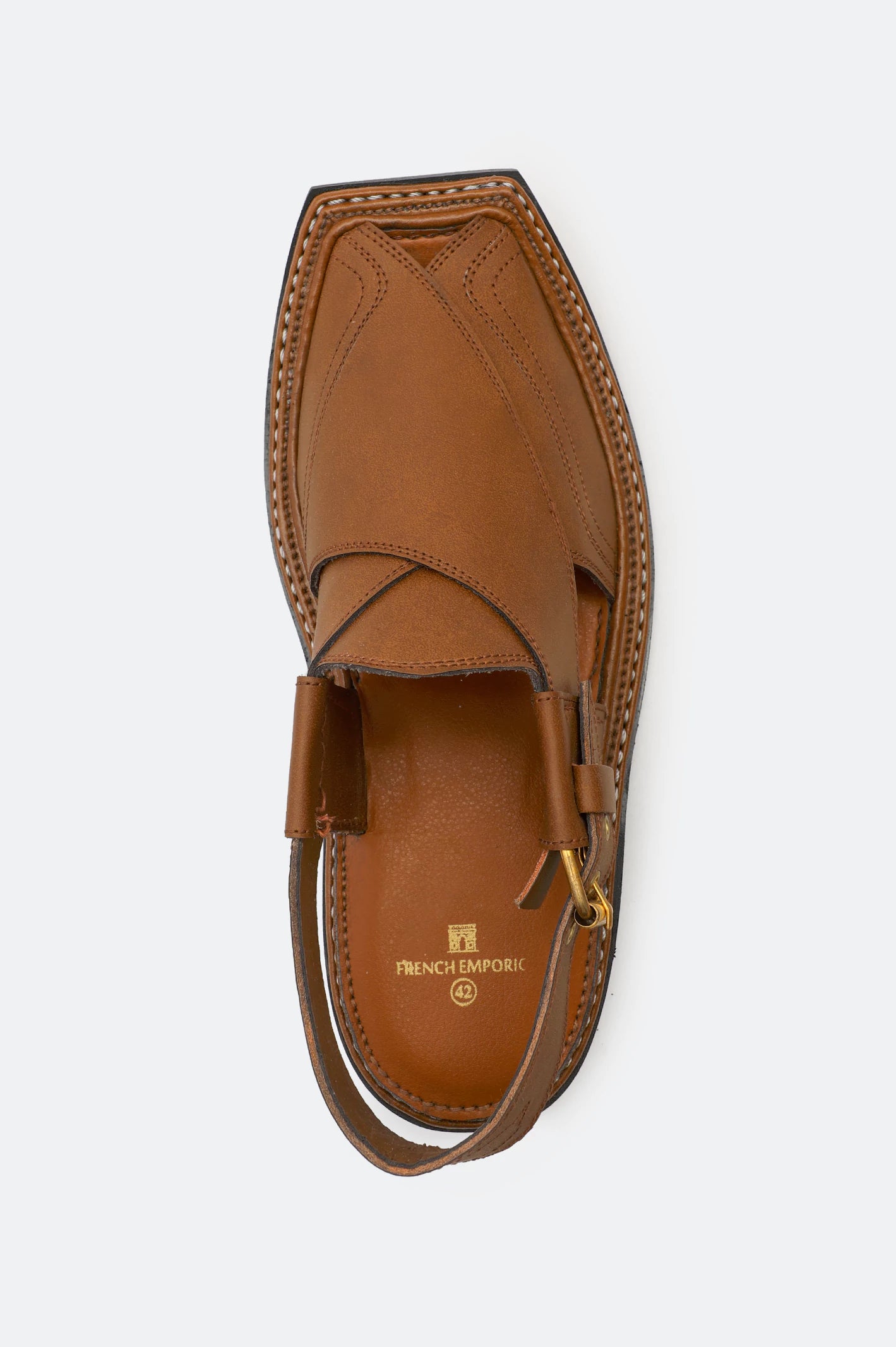 Tan Casual Peshawari Sandal - Image 3