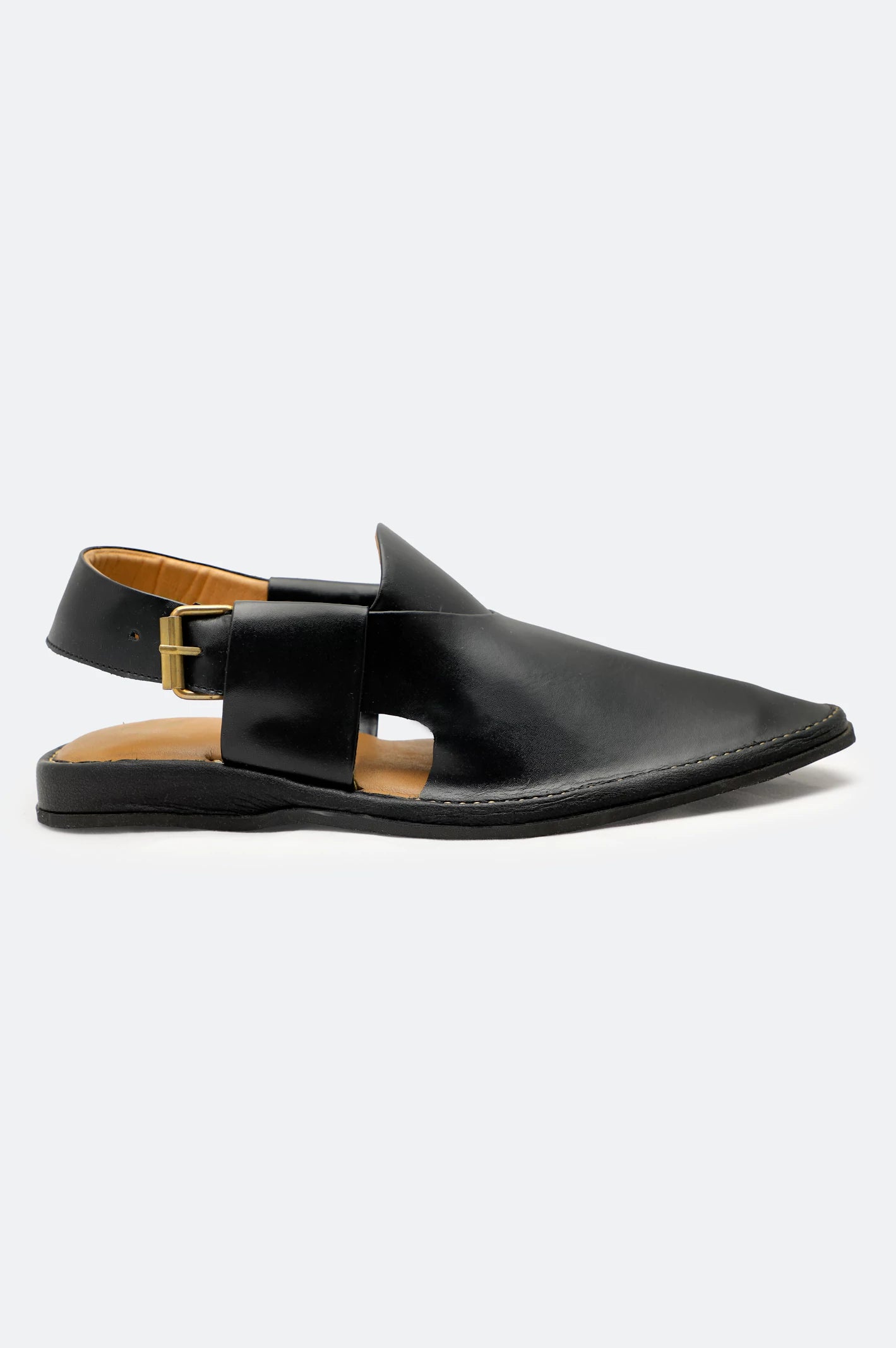 Black Casual Peshawari Sandal - Image 2
