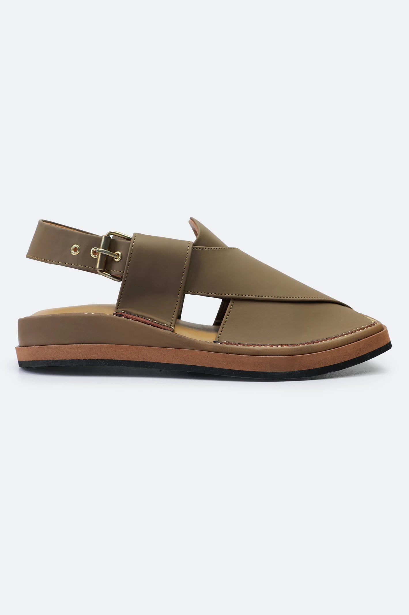 Khaki Casual Peshawari Sandal - Image 2