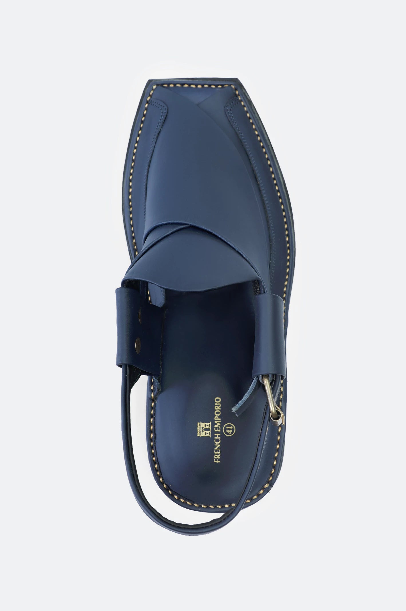 Navy Blue Casual Peshawari Sandal - Image 3