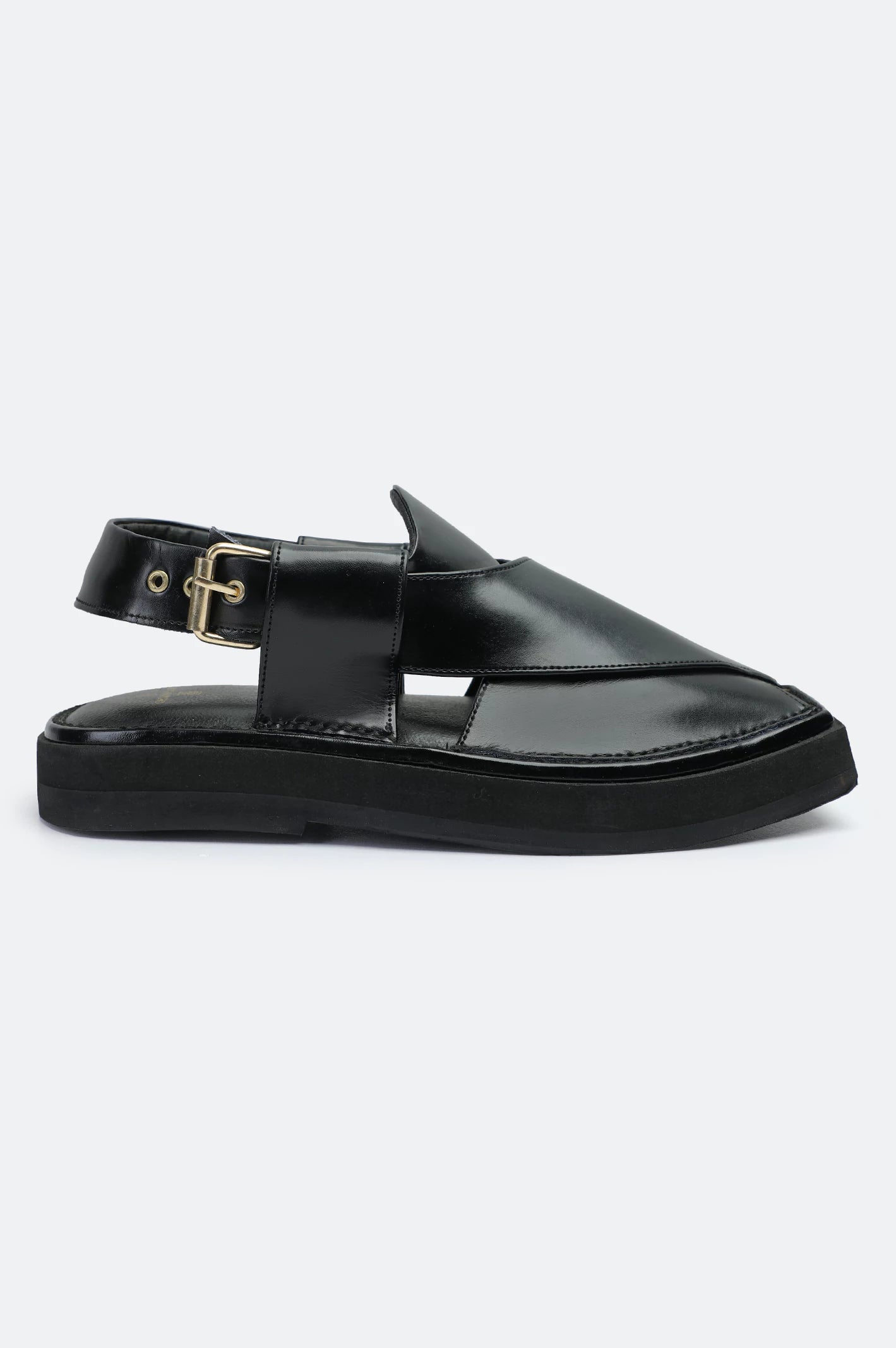 Black Casual Peshawari Sandal - Image 2