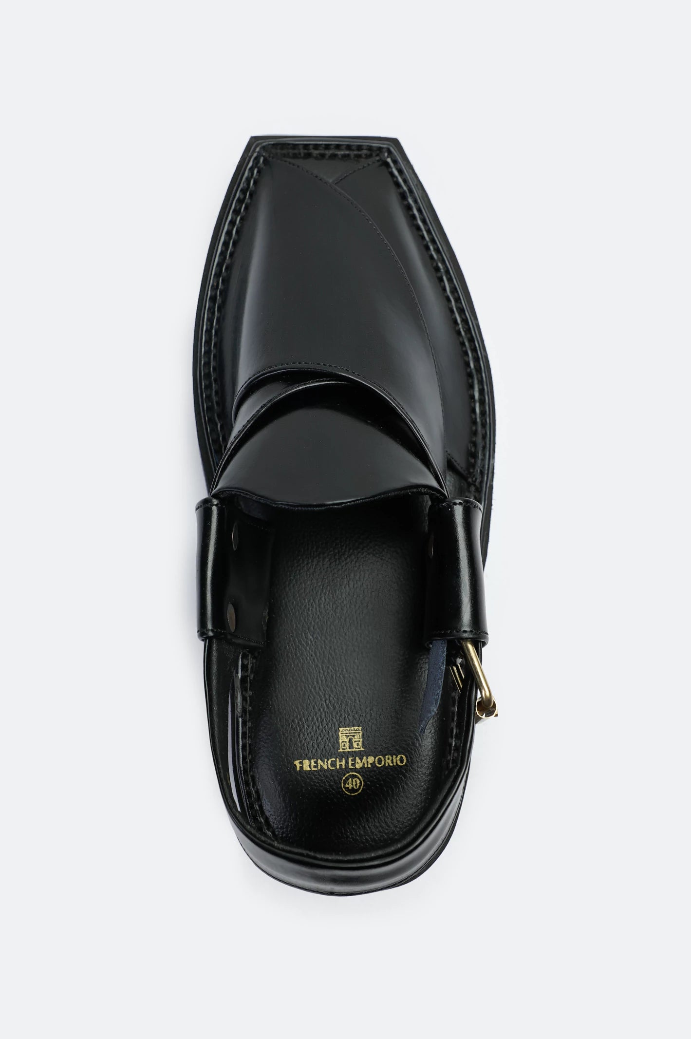 Black Casual Peshawari Sandal - Image 3