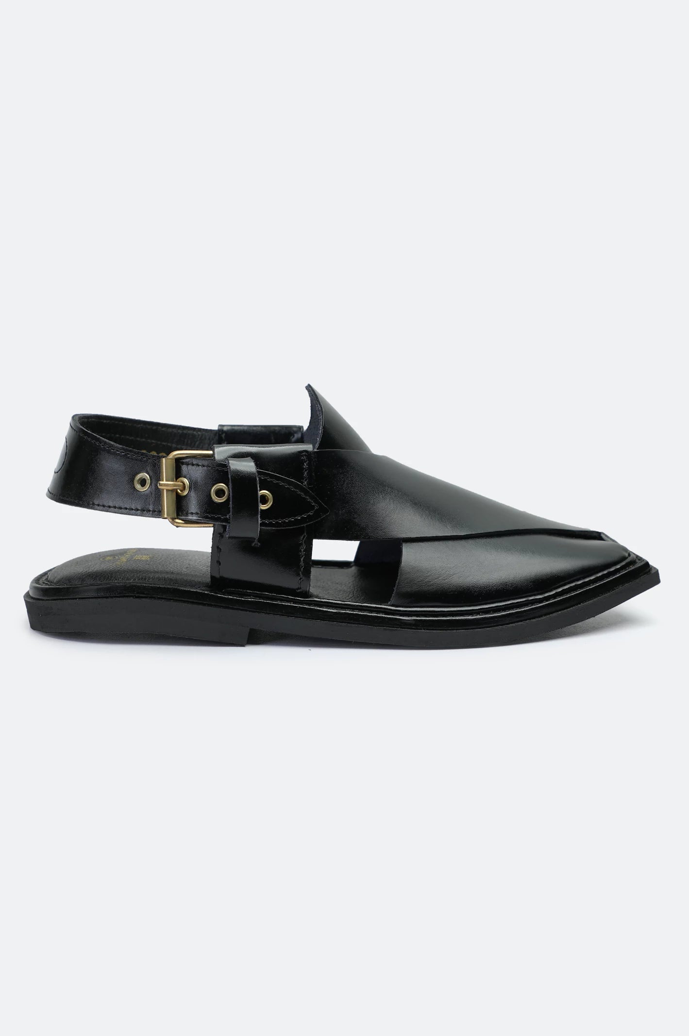 Black Casual Peshawari Sandal - Image 2