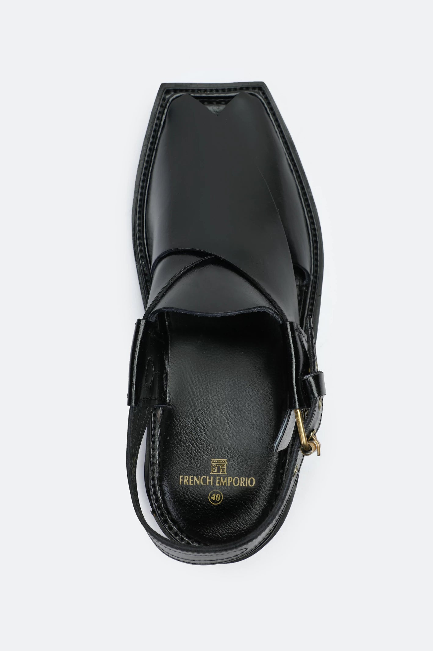 Black Casual Peshawari Sandal - Image 3