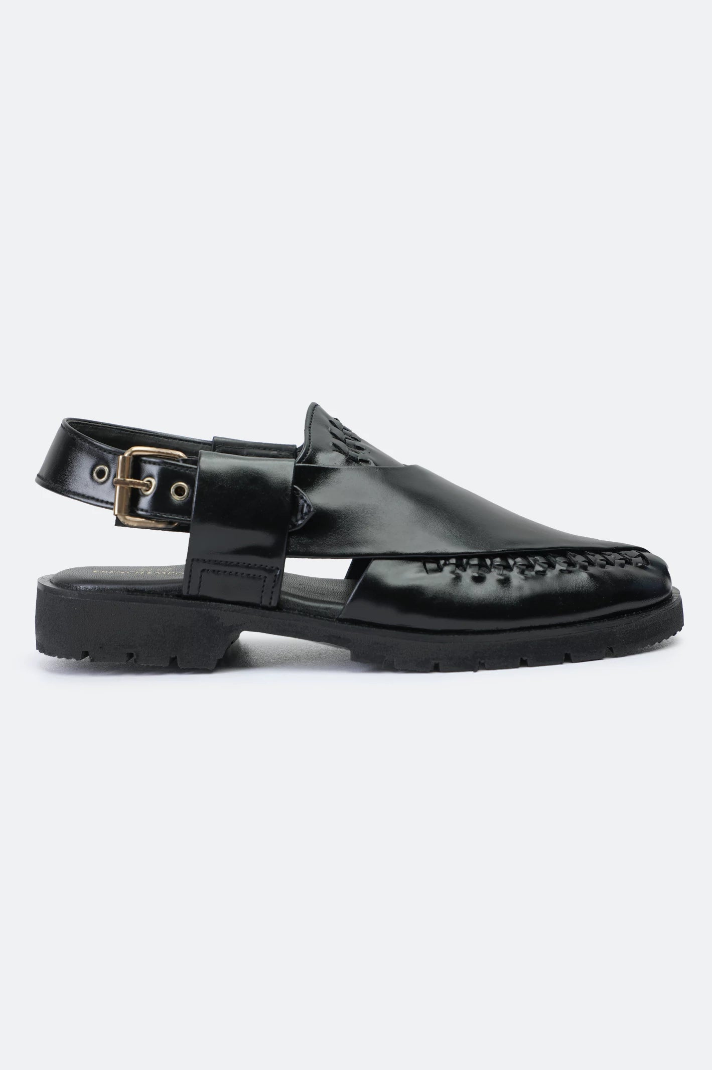 Black Casual Peshawari Sandal - Image 2