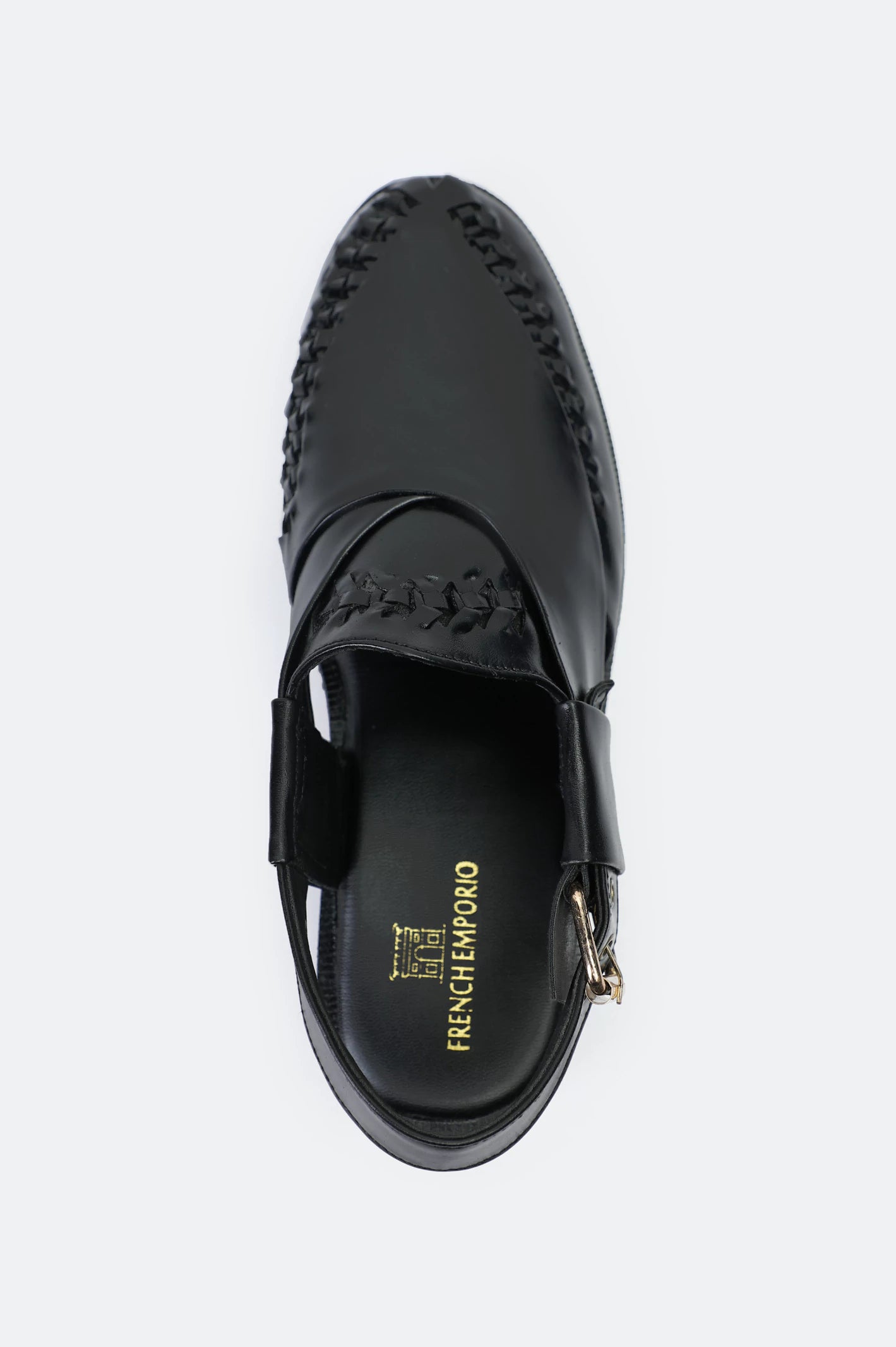 Black Casual Peshawari Sandal - Image 3