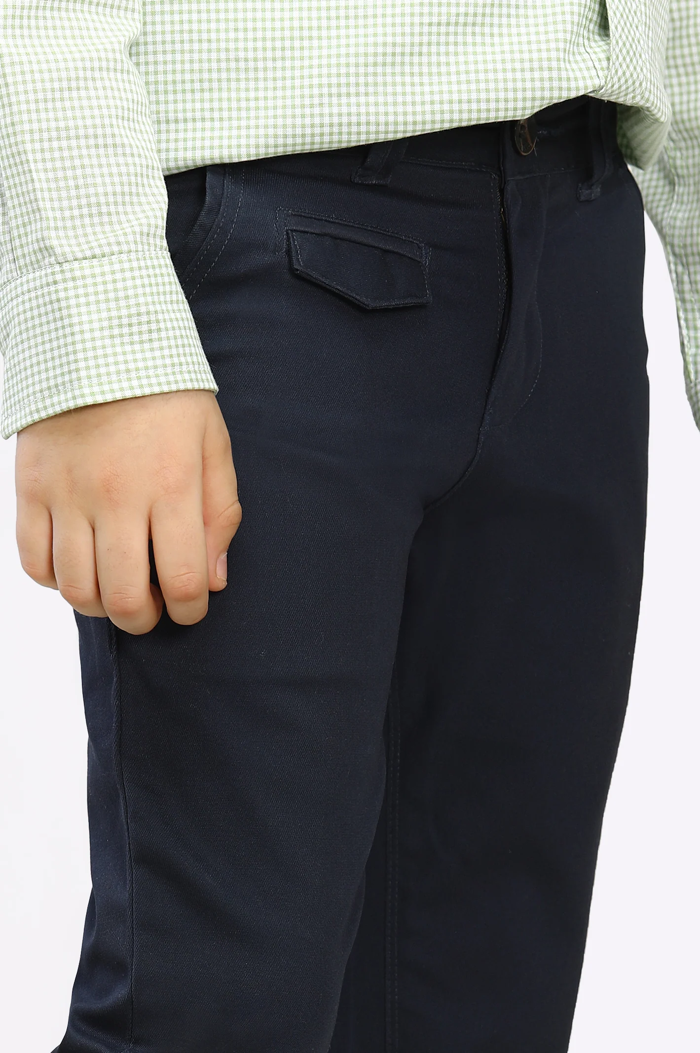 Navy Blue Slim Fit Chino Trouser - Image 2