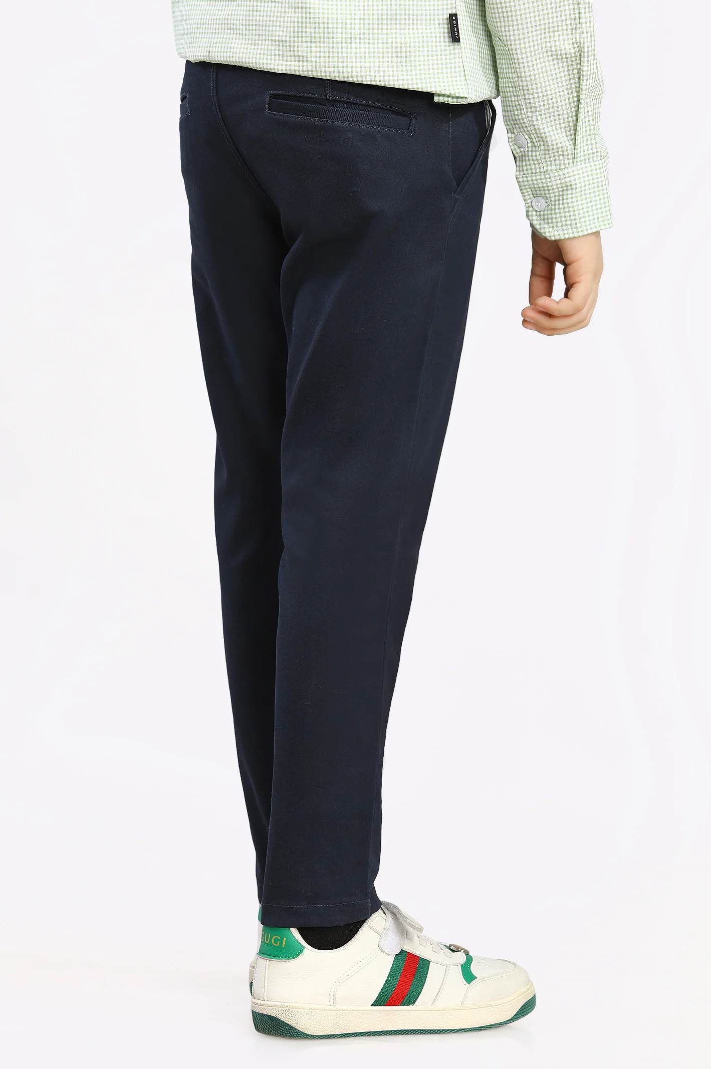 Navy Blue Slim Fit Chino Trouser - Image 3