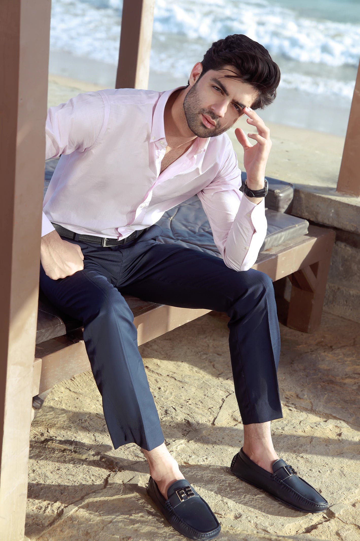 Navy Casual Moccassins Shoes - Image 4