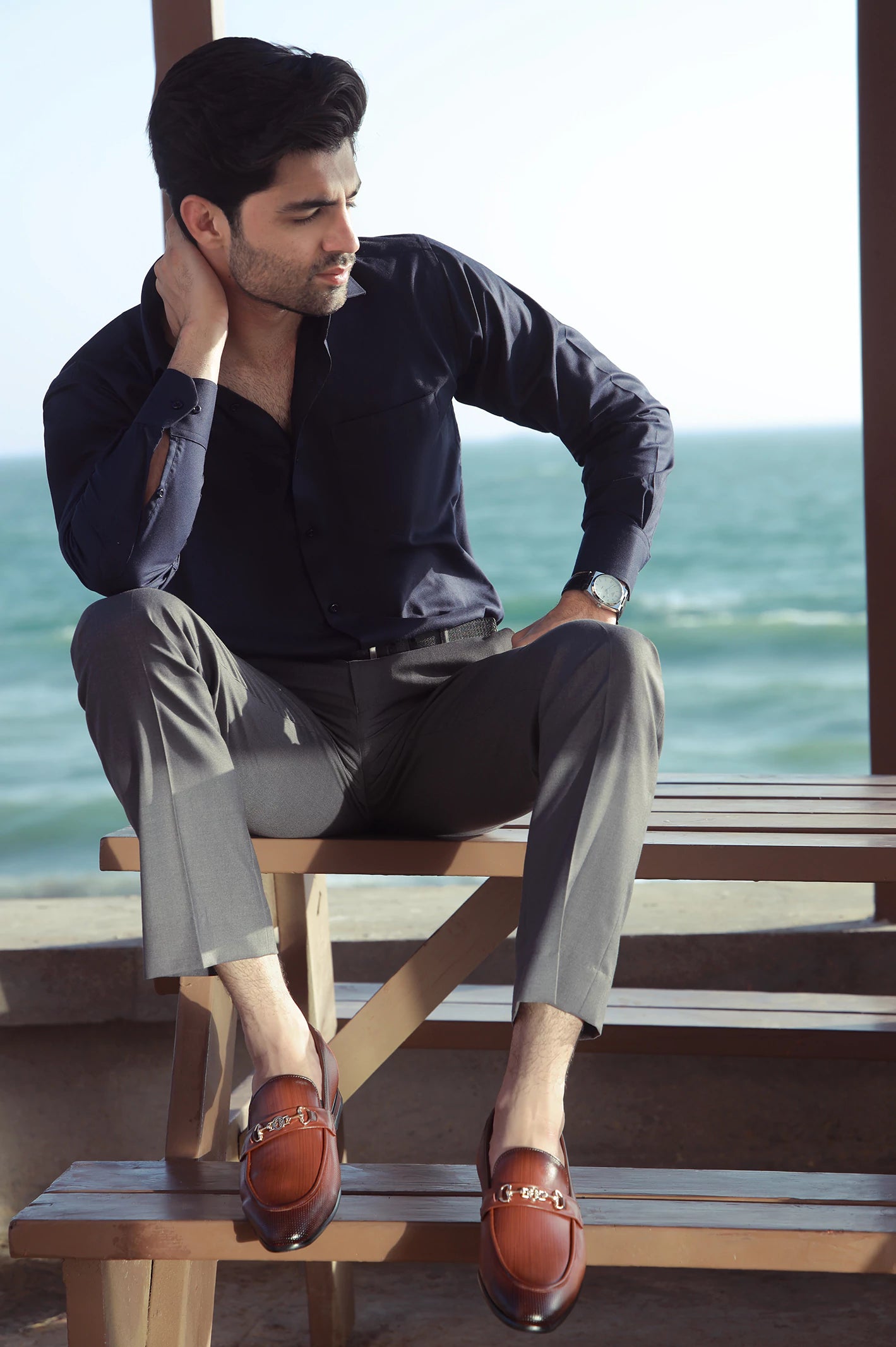 Coffee Men Formal Moccassins - Image 2